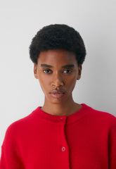 Essential Cashmere Acclaim Cardigan - FLASHING RED