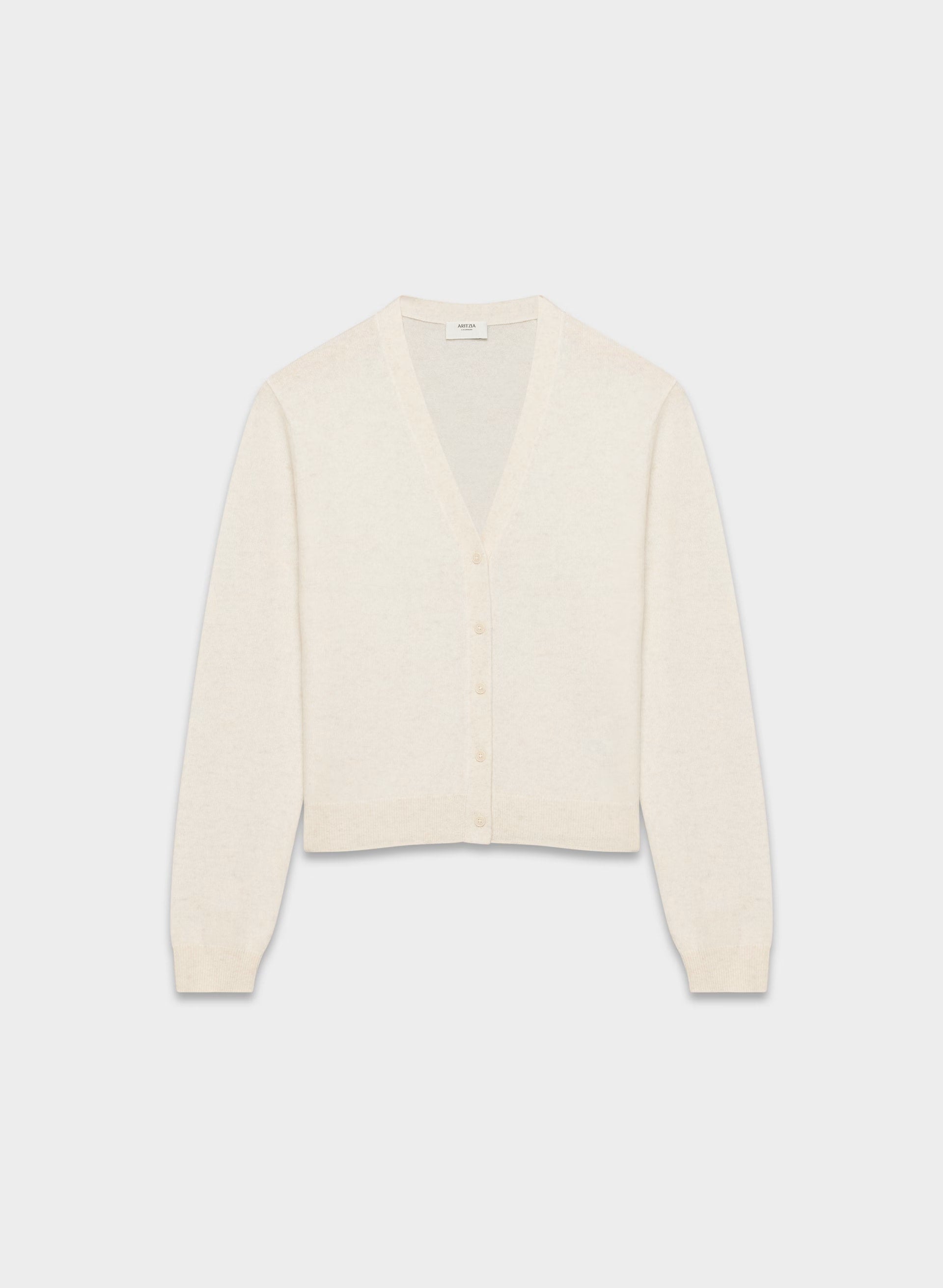 Bare Cashmere Laureate Cardigan - HEATHER LIGHT OATMEAL
