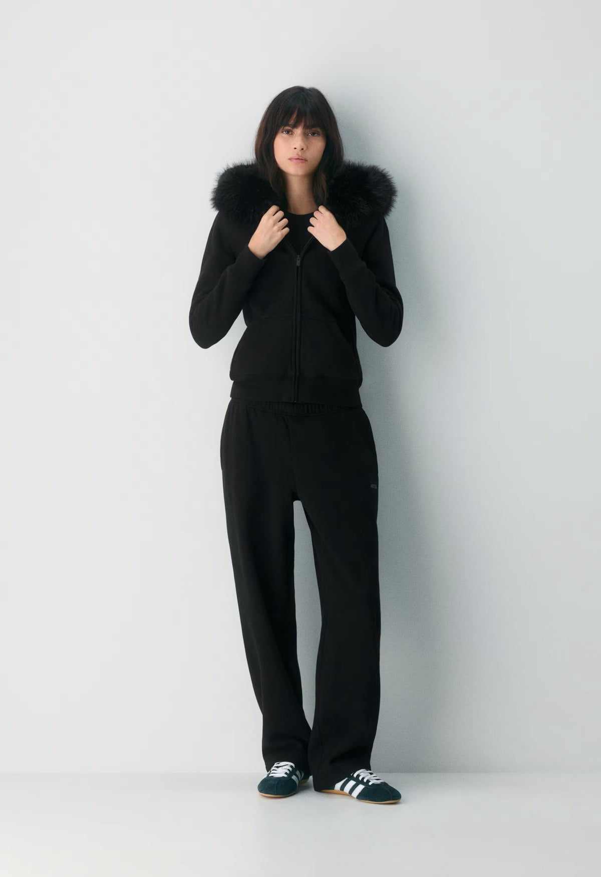 Cozy Sweatfleece Snug Zip Hoodie - BLACK/BLACK