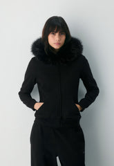 Cozy Sweatfleece Snug Zip Hoodie - BLACK/BLACK