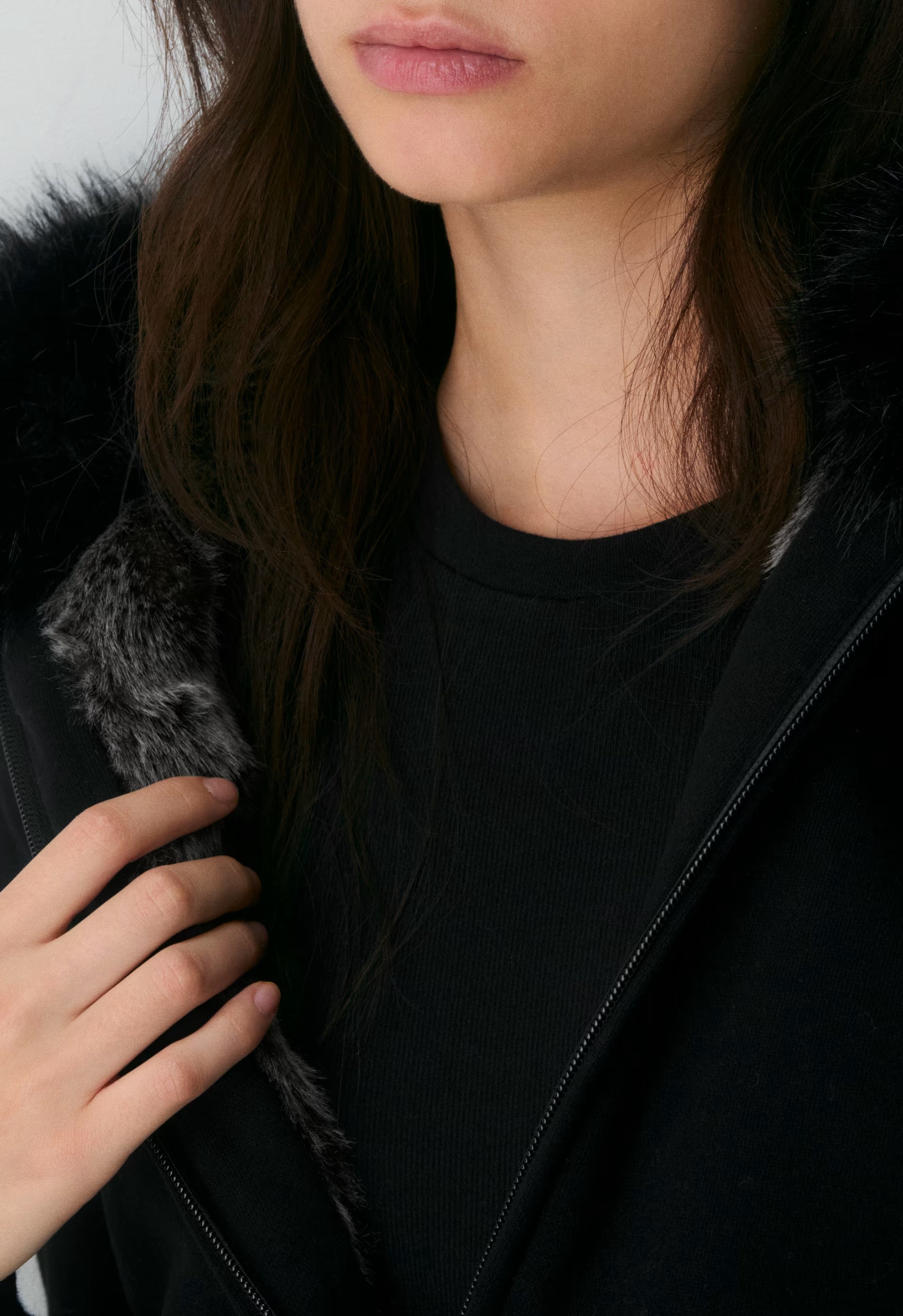 Cozy Sweatfleece Snug Zip Hoodie - BLACK/BLACK