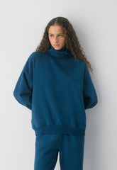Cozy Sweatfleece Mega Raglan™ Funnel Neck - NOCTURNAL BLUE