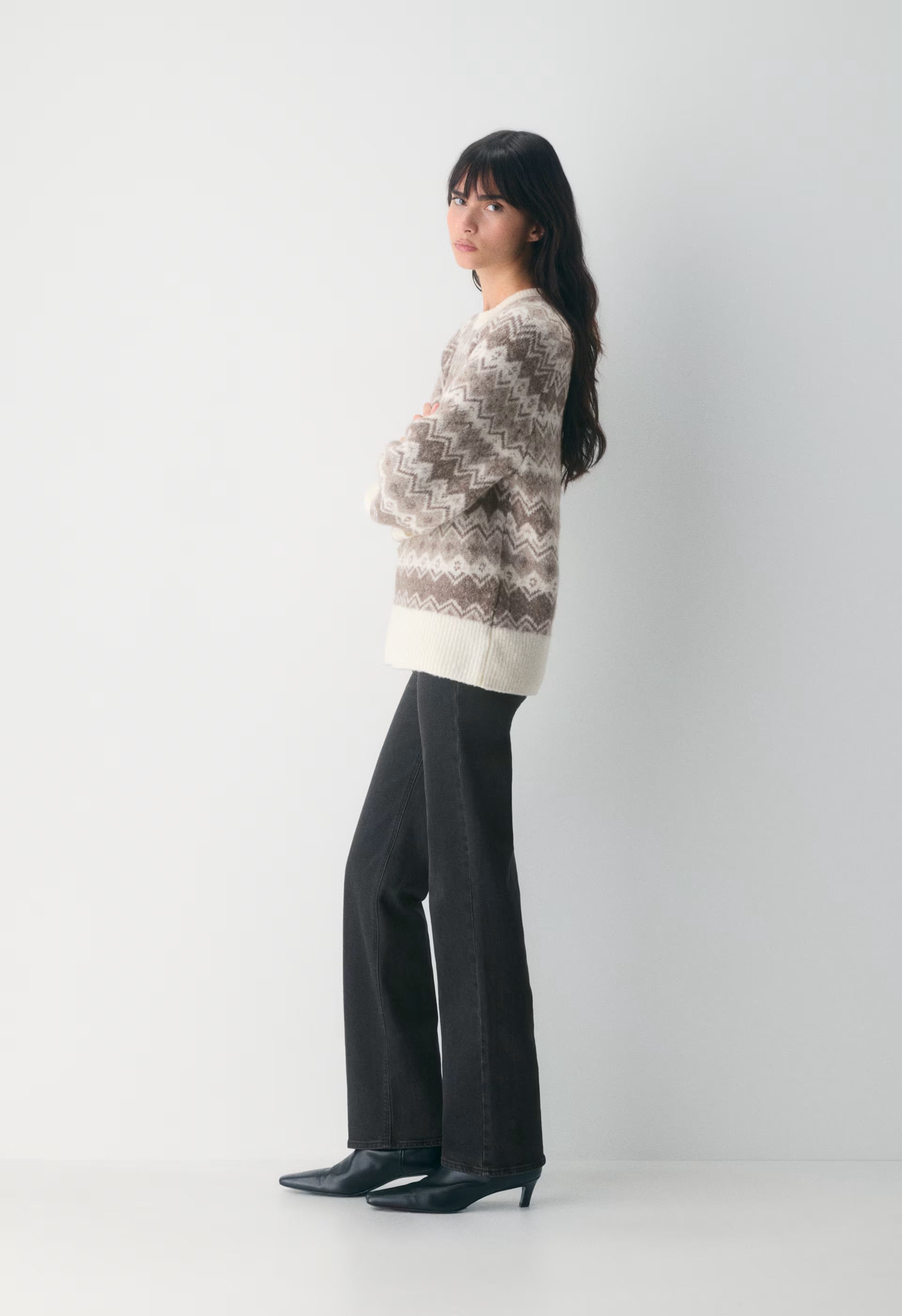 Harlow Sweater - VNTG WT/ HTH STN GR