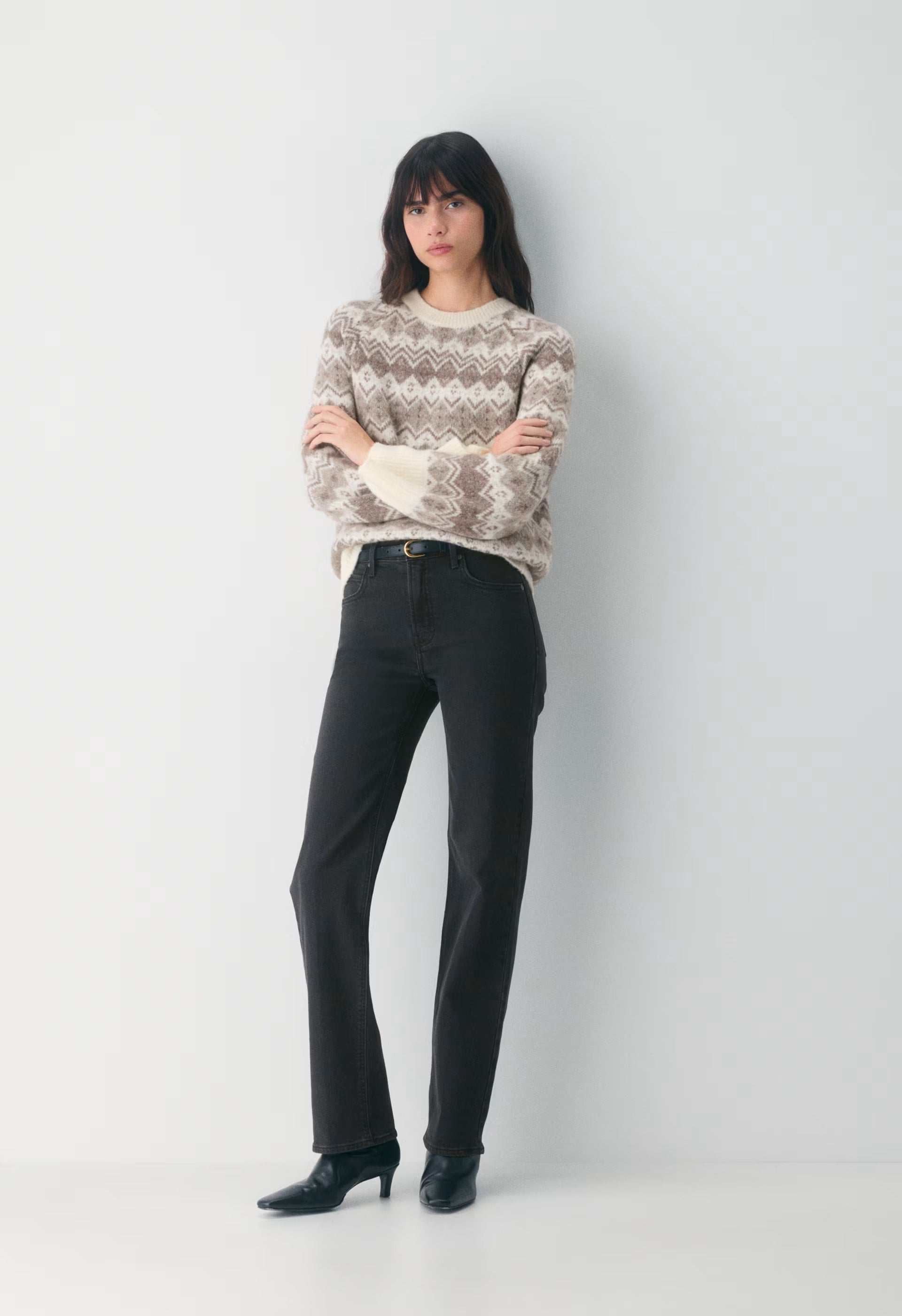 Harlow Sweater - VNTG WT/ HTH STN GR