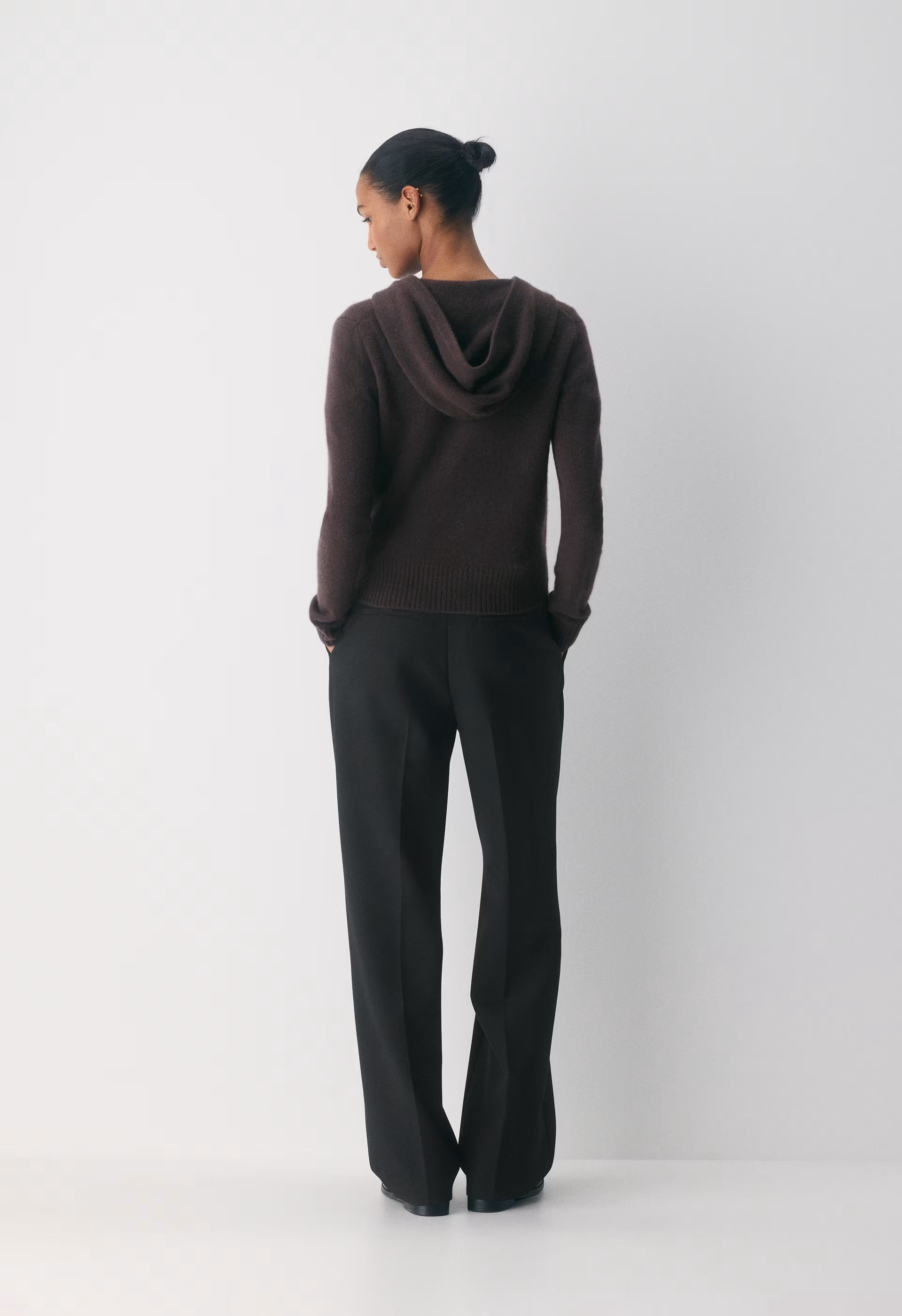 Essential Cashmere Idyllic Zip Hoodie - RICH MOCHA BROWN
