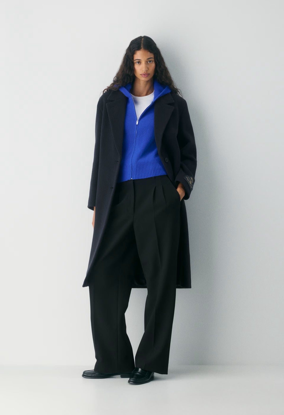 Essential Cashmere Idyllic Zip Hoodie - ABLAZE BLUE