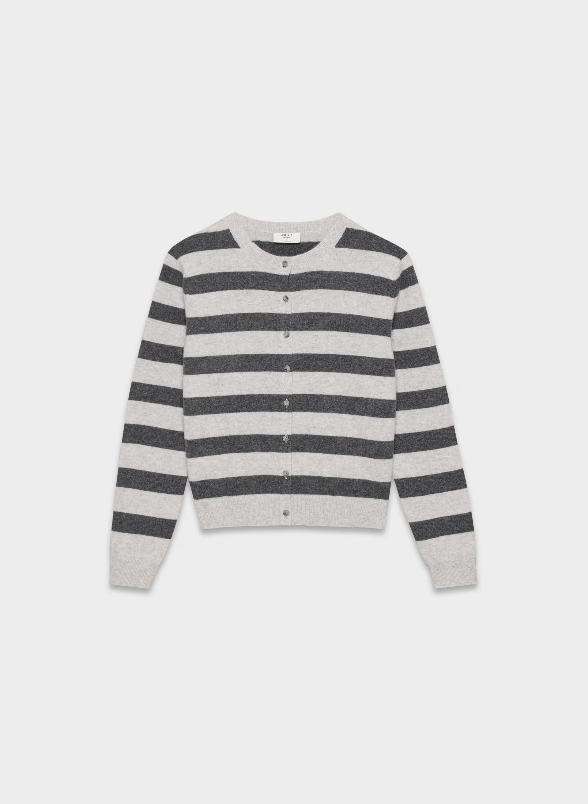 Bare Cashmere Noteworthy Cardigan - H CHROME/H CHARCOAL