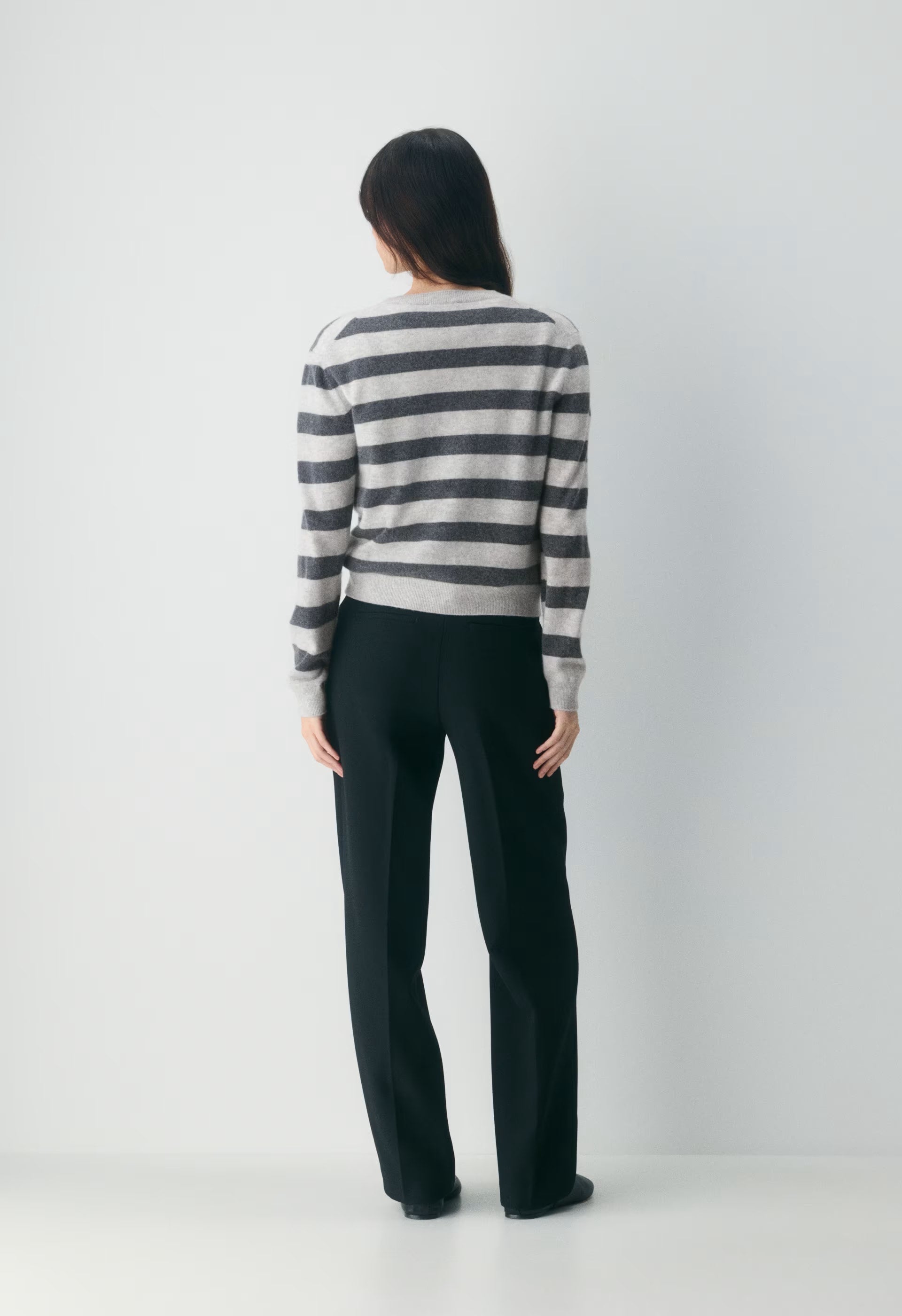 Bare Cashmere Noteworthy Cardigan - H CHROME/H CHARCOAL