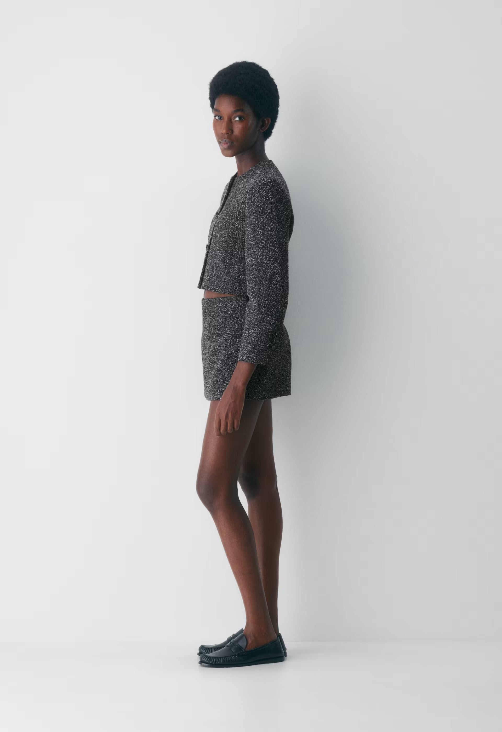 Acquire Jacket - Tweed - BLACK/WHITE