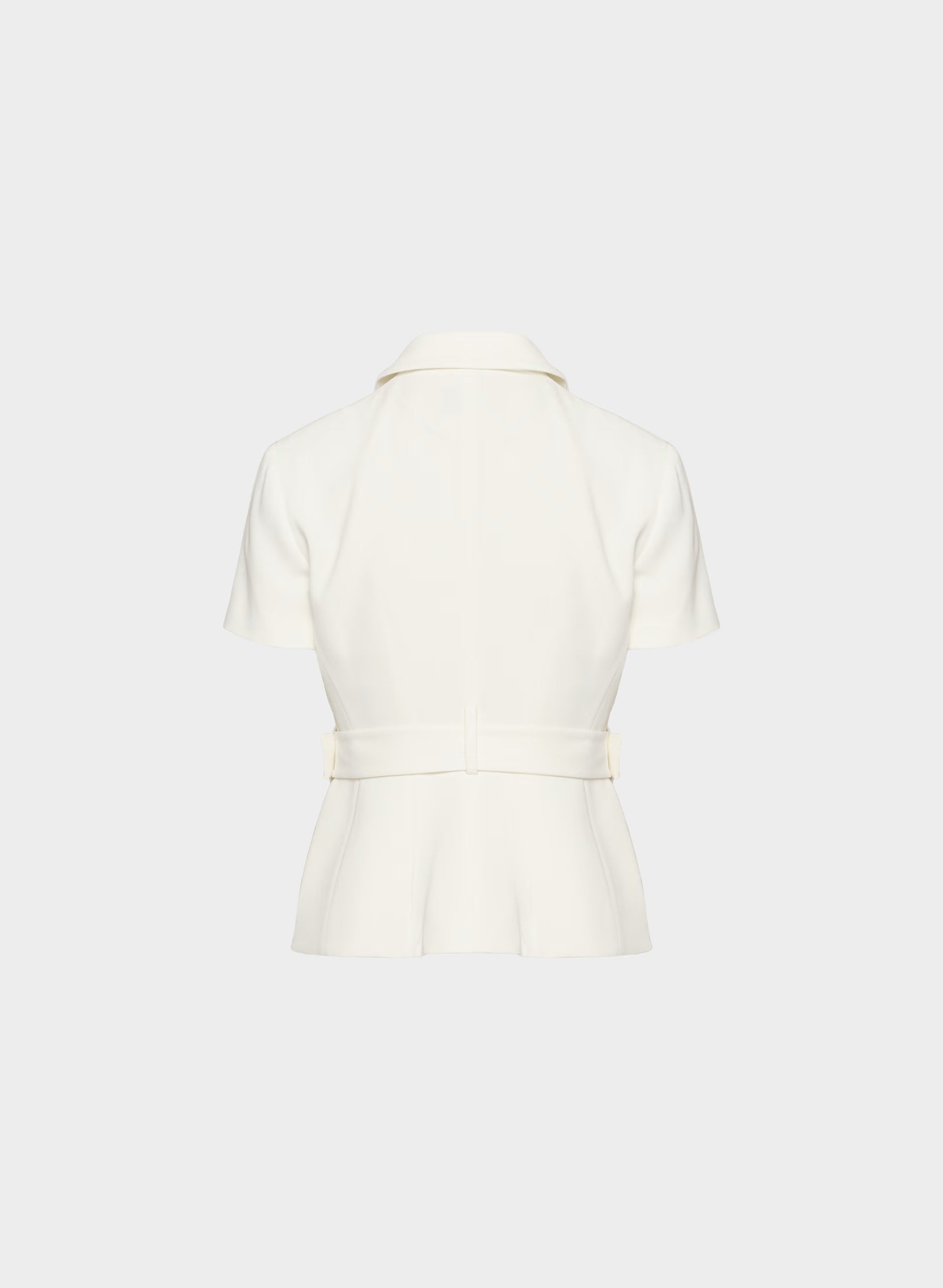 Brynn Shortsleeve Blazer - Sway Crepe - LIGHT BIRCH