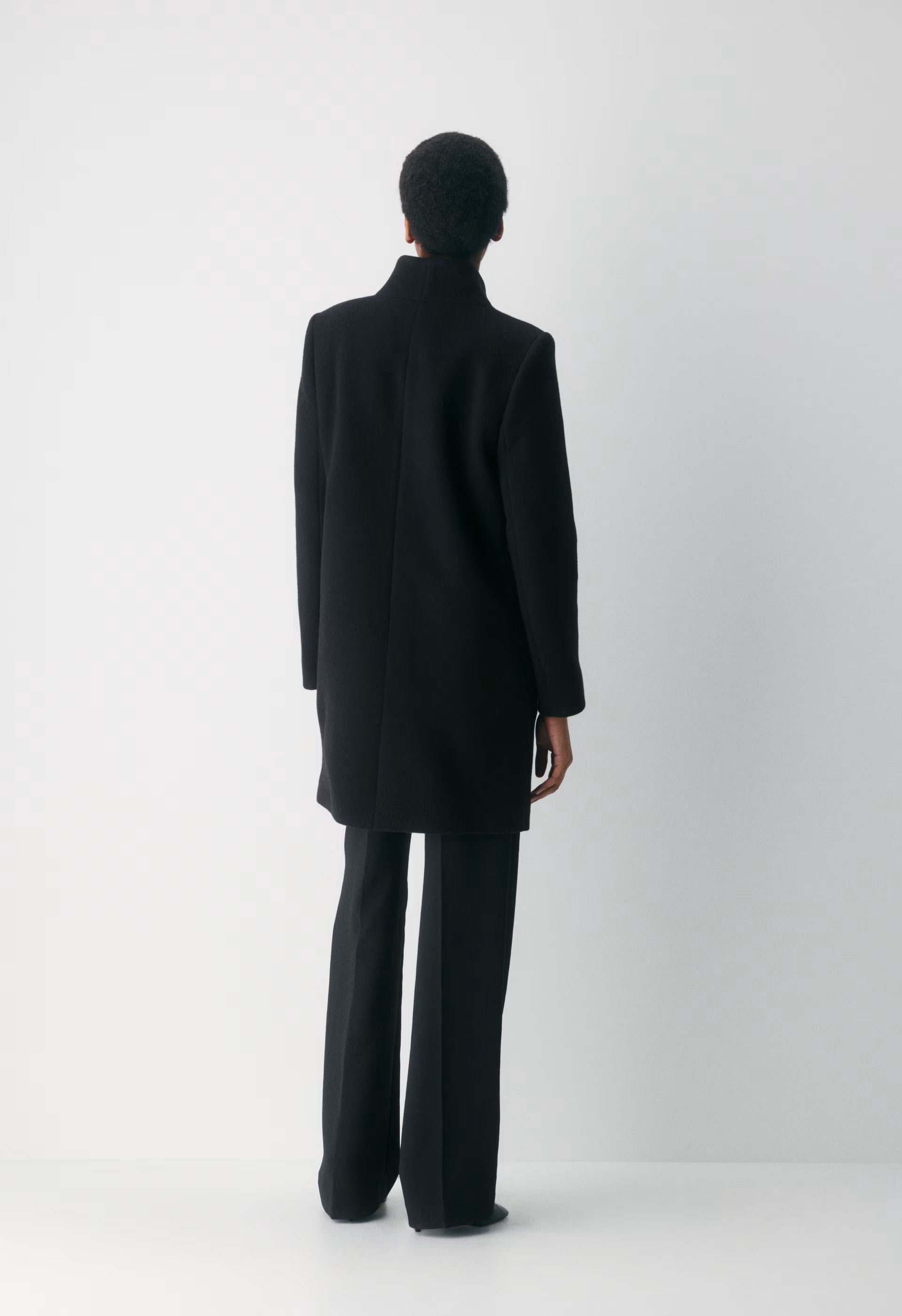 The Cocoon Coat New - Wool Cashmere - BLACK