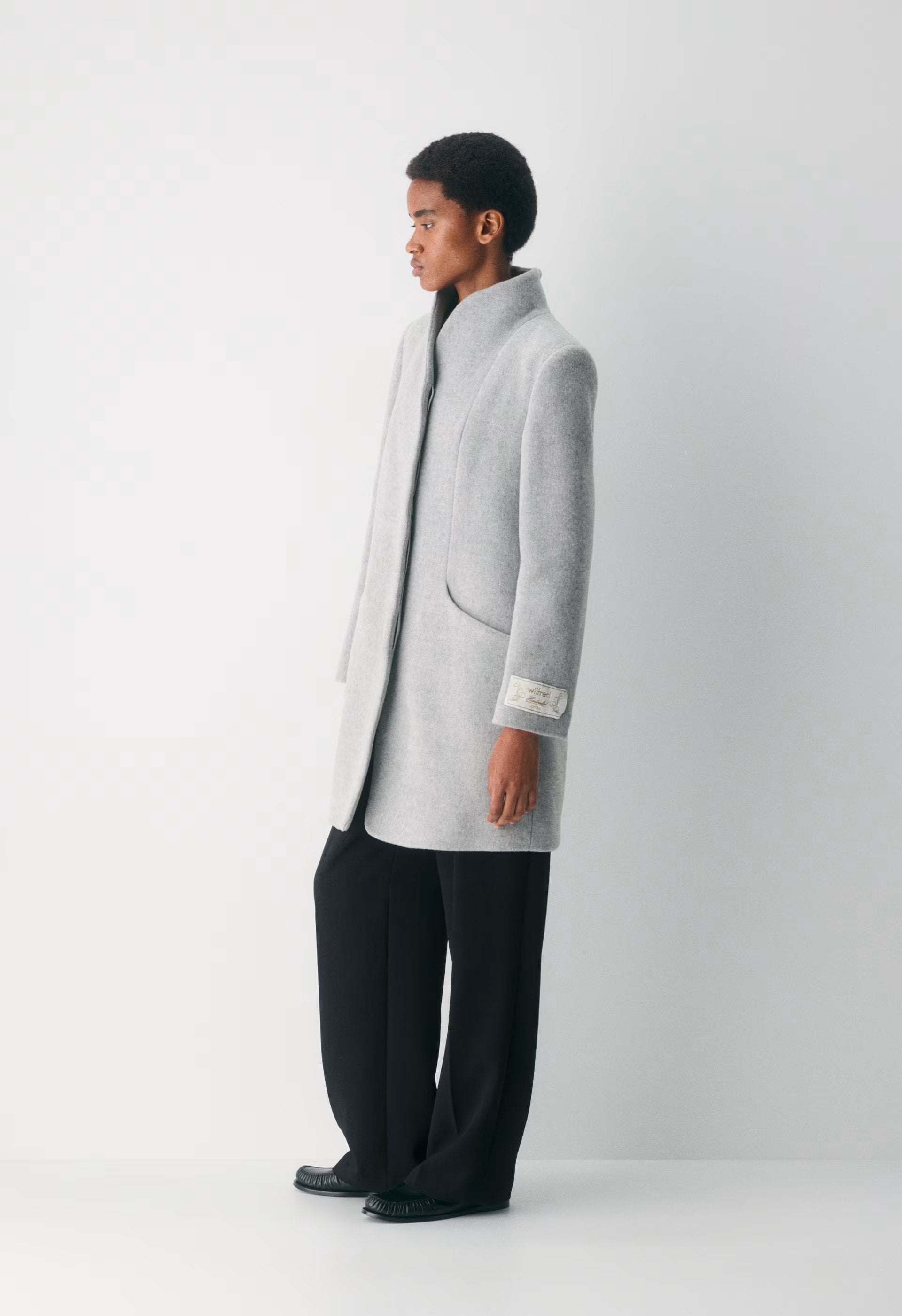 The Cocoon Coat New - Wool Cashmere - HEATHER LIGHT GREY