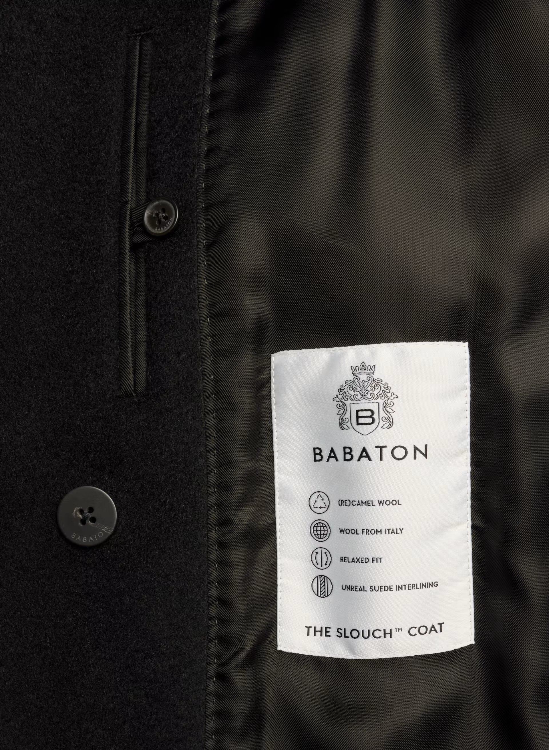 The Slouch™ Coat New - (Re)Camel Wool - BLACK