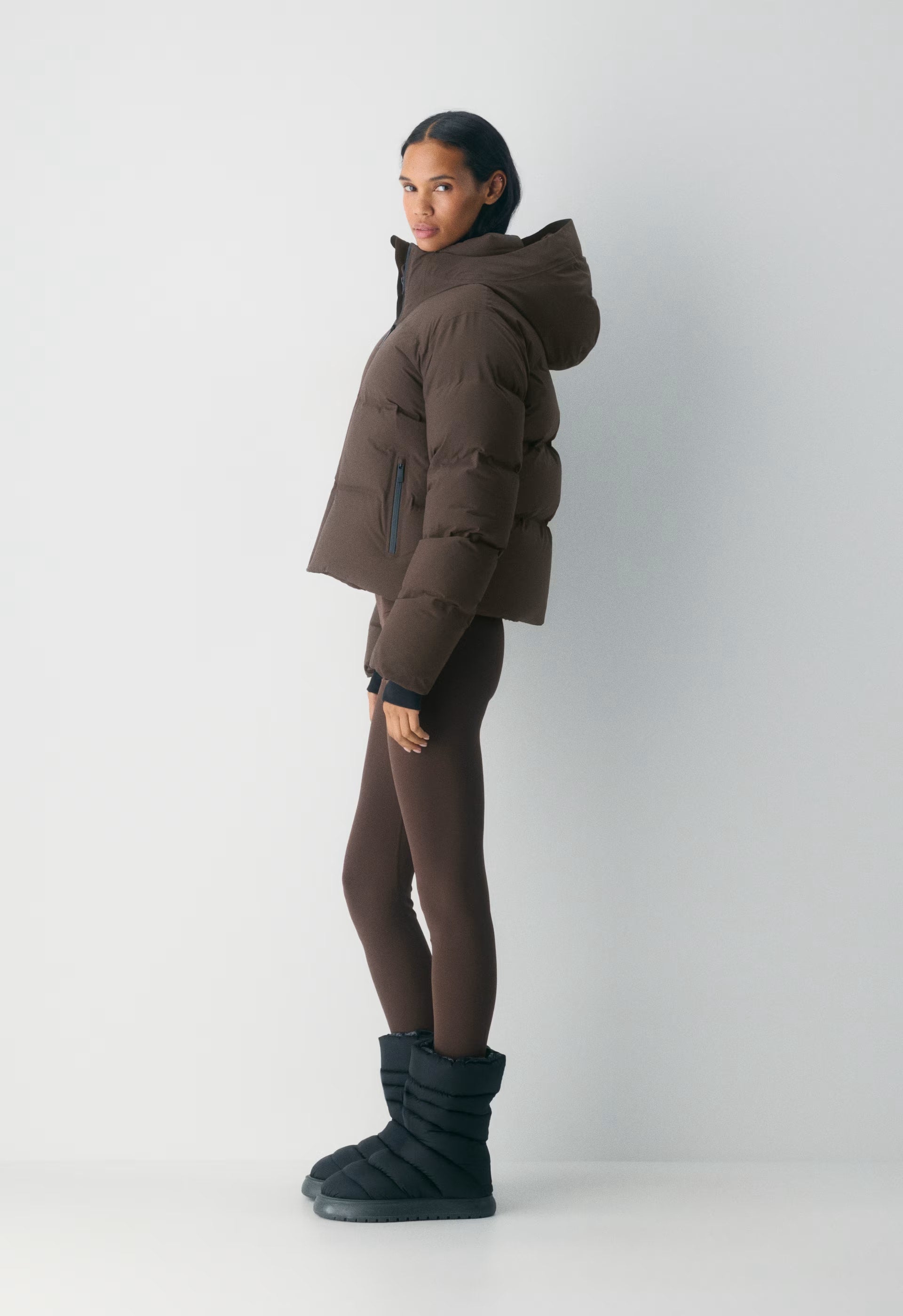 The Super Puff₂O™ Shorty - Rainstop™ - RICH MOCHA BROWN