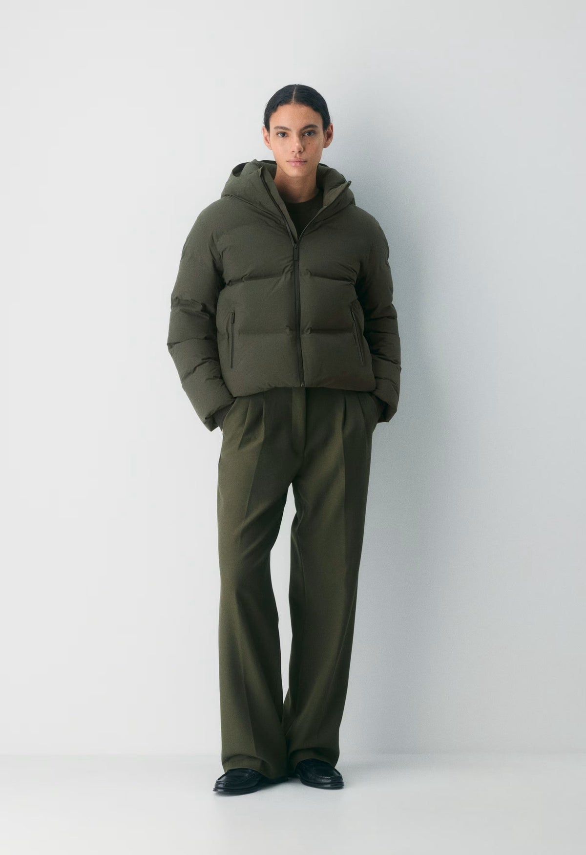 The Super Puff₂O™ Shorty - Rainstop™ - FLINT GREEN
