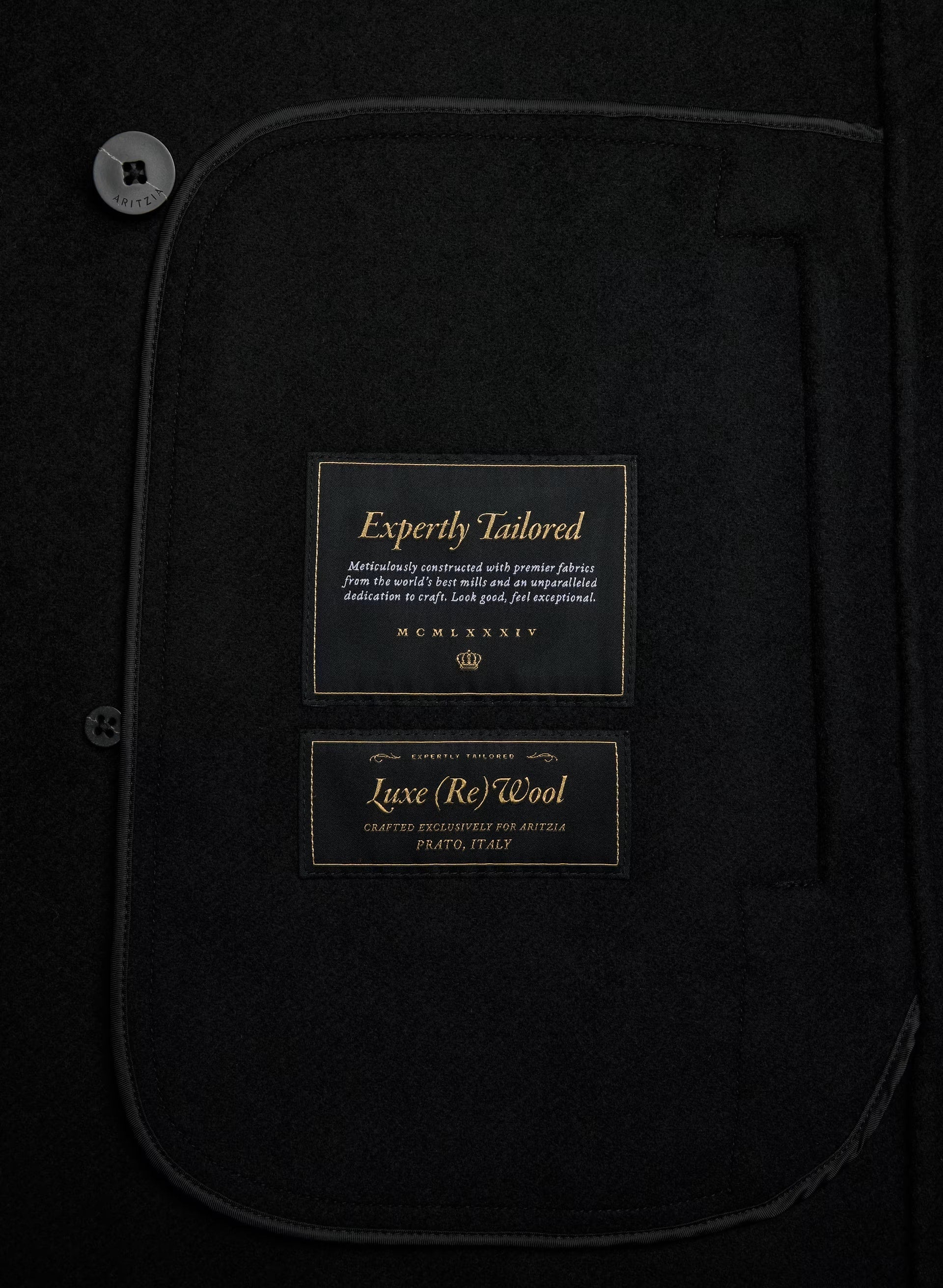 The Mezzanine Double-Faced Coat - Luxe (Re)Wool - BLACK