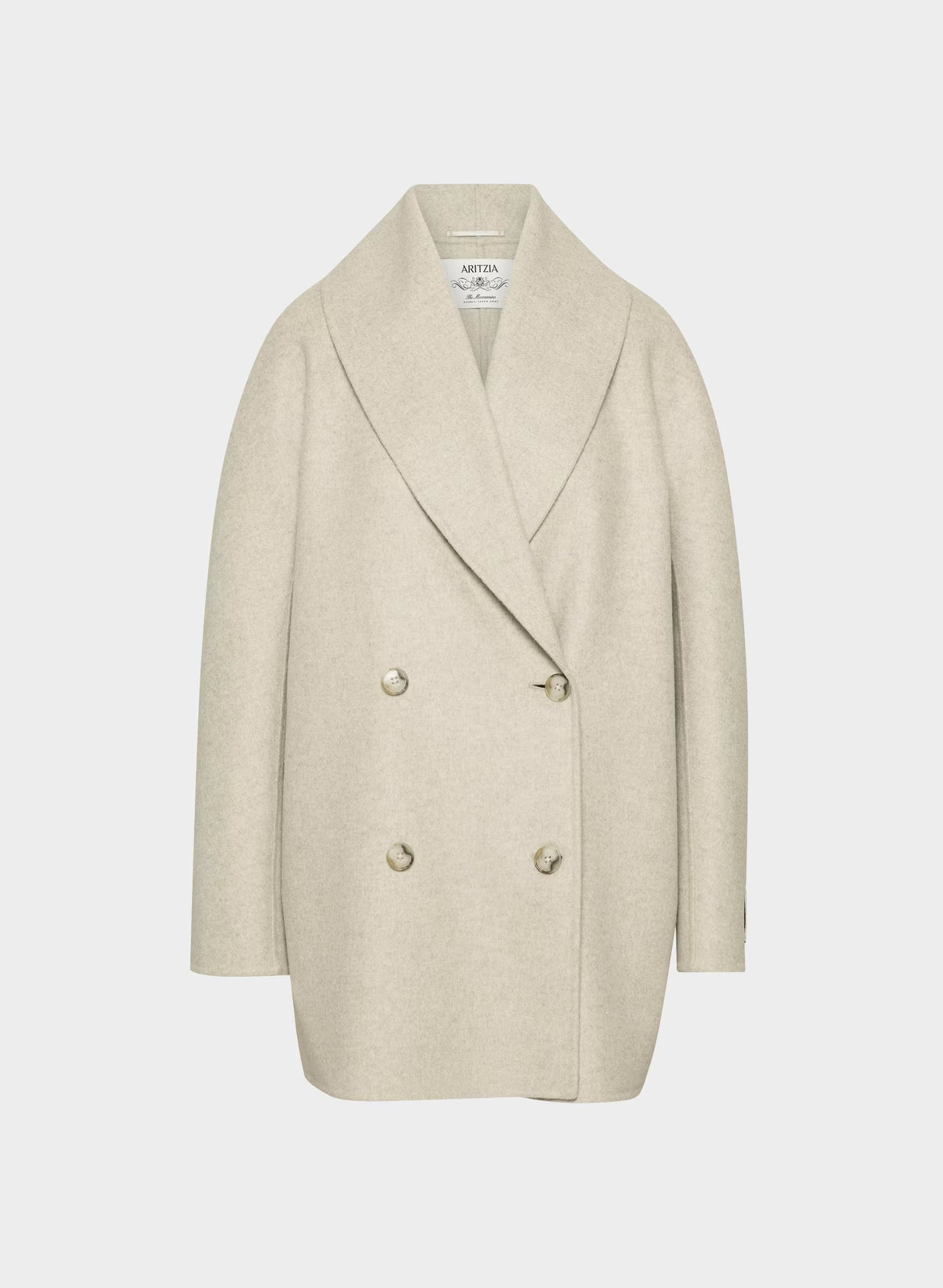 The Mezzanine Double-Faced Coat - Luxe (Re)Wool - HEATHER MATTE PEARL