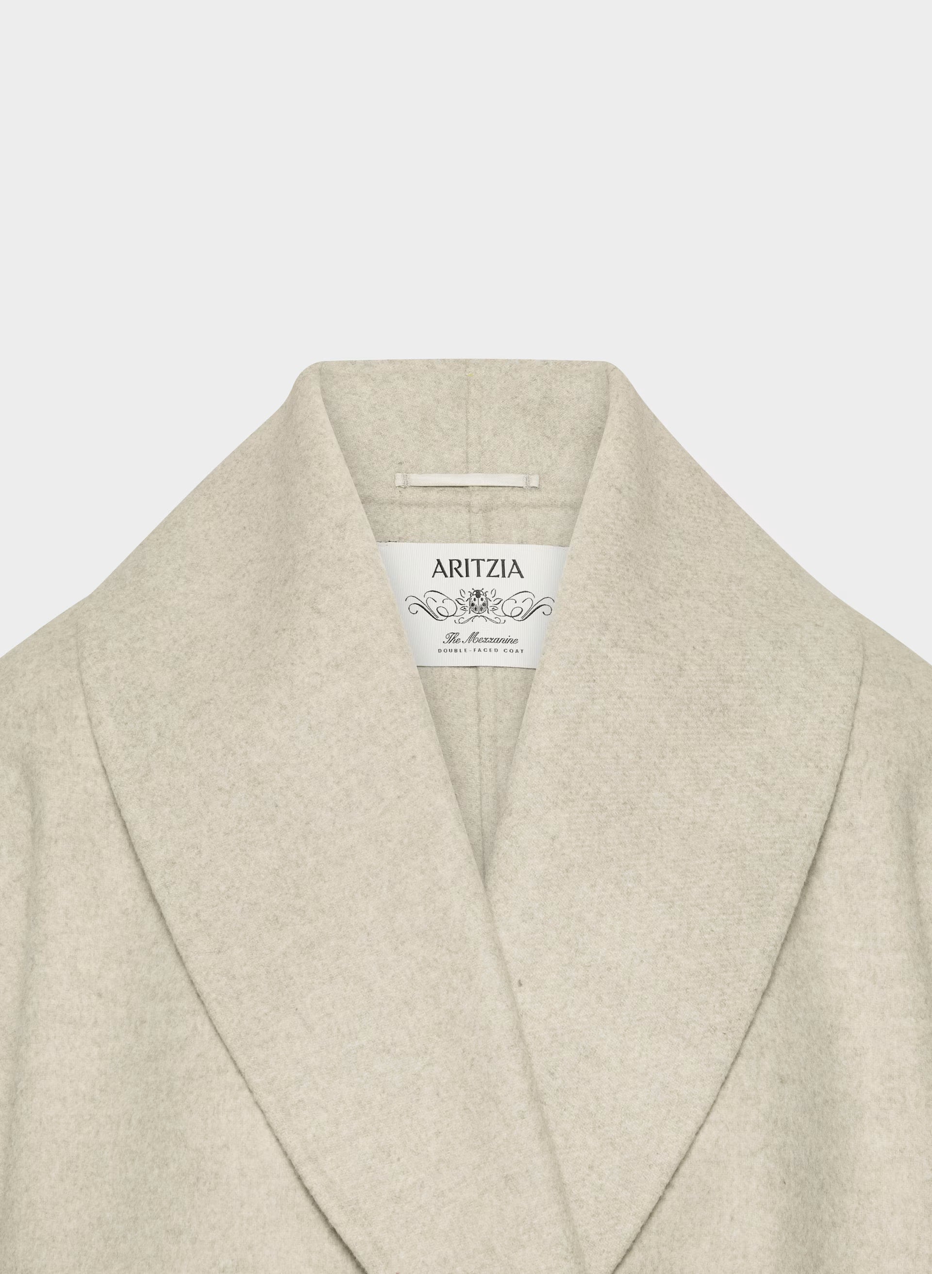 The Mezzanine Double-Faced Coat - Luxe (Re)Wool - HEATHER MATTE PEARL