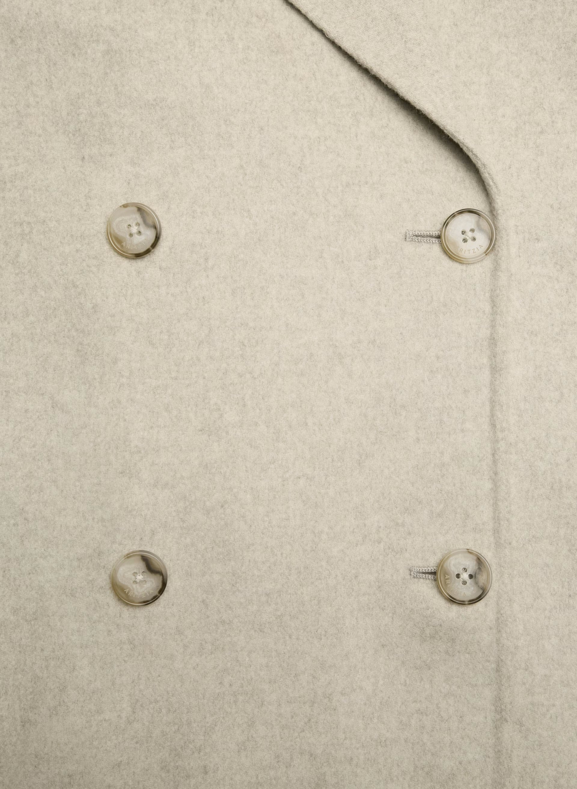 The Mezzanine Double-Faced Coat - Luxe (Re)Wool - HEATHER MATTE PEARL