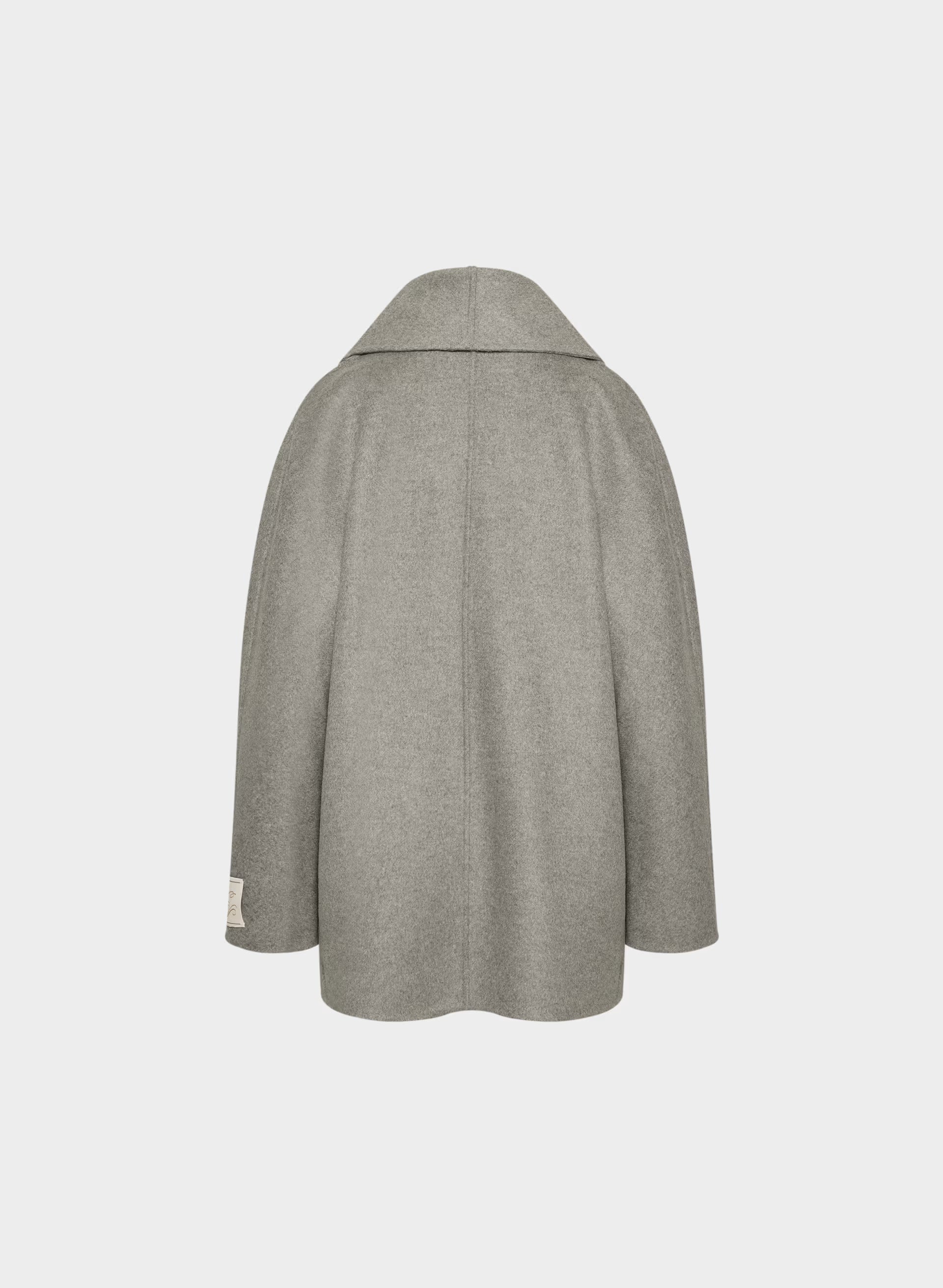 The Mezzanine Double-Faced Coat - Luxe (Re)Wool - HEATHER DARK TAUPE