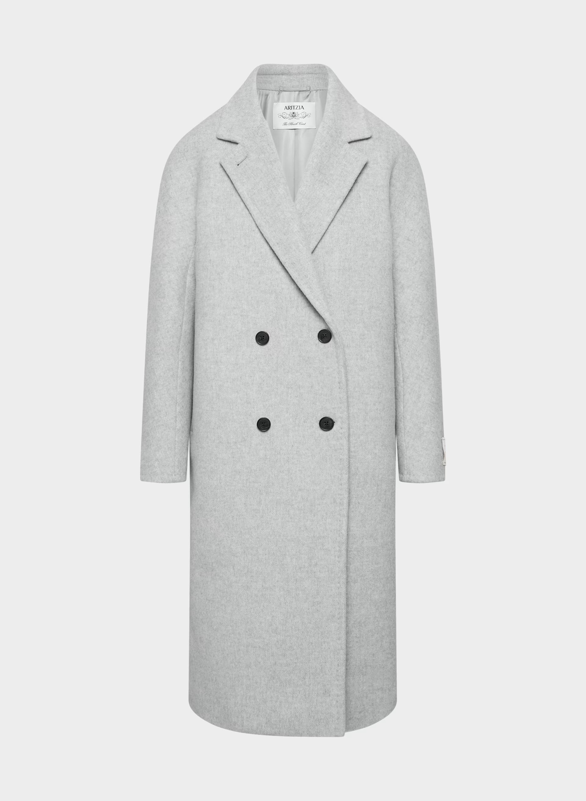 The Slouch™ Coat - Soft Wool Cashmere - HEATHER LIGHT GREY