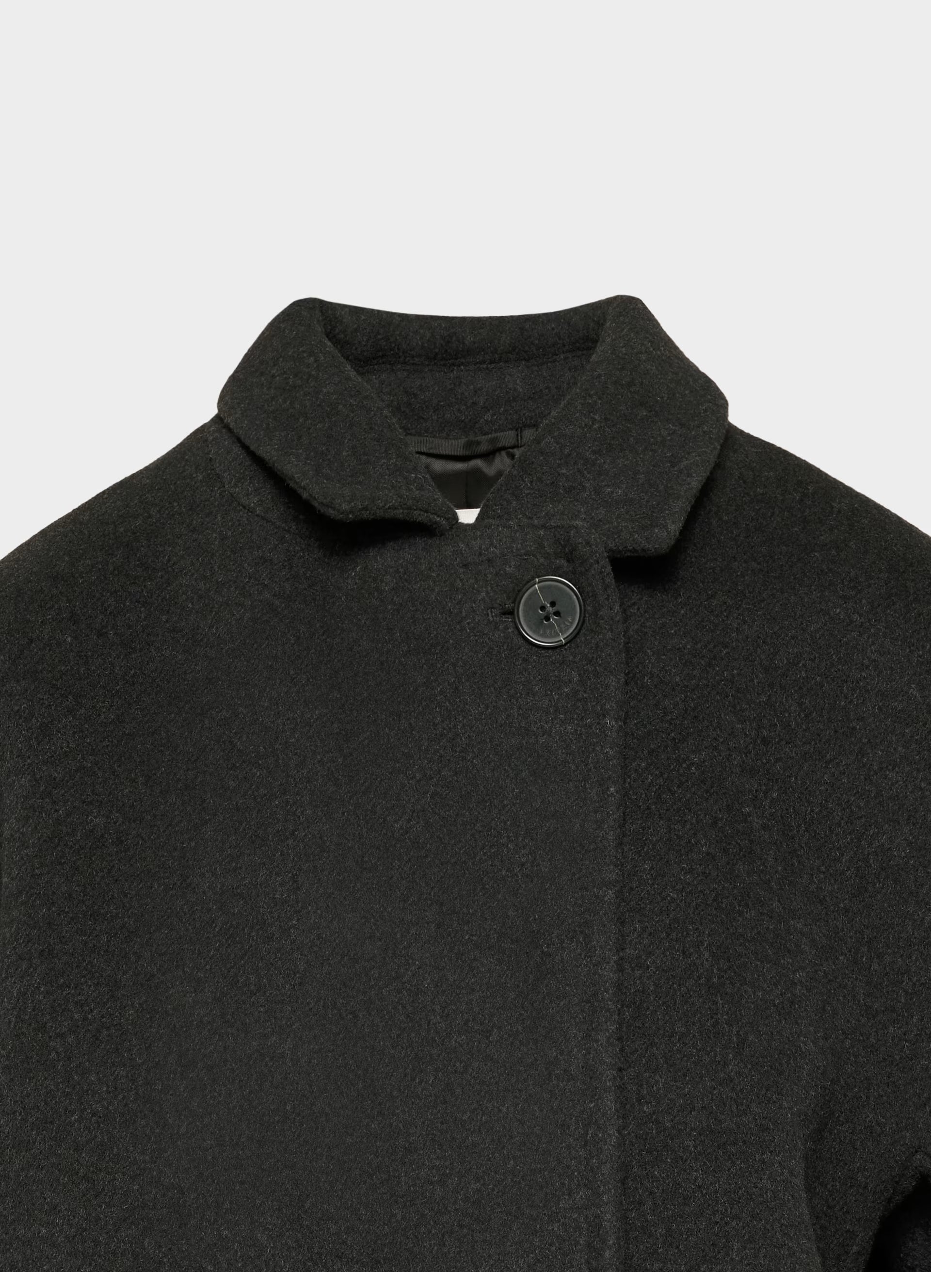 The Slouch™ Coat - Soft Wool Cashmere - HEATHER BLACK
