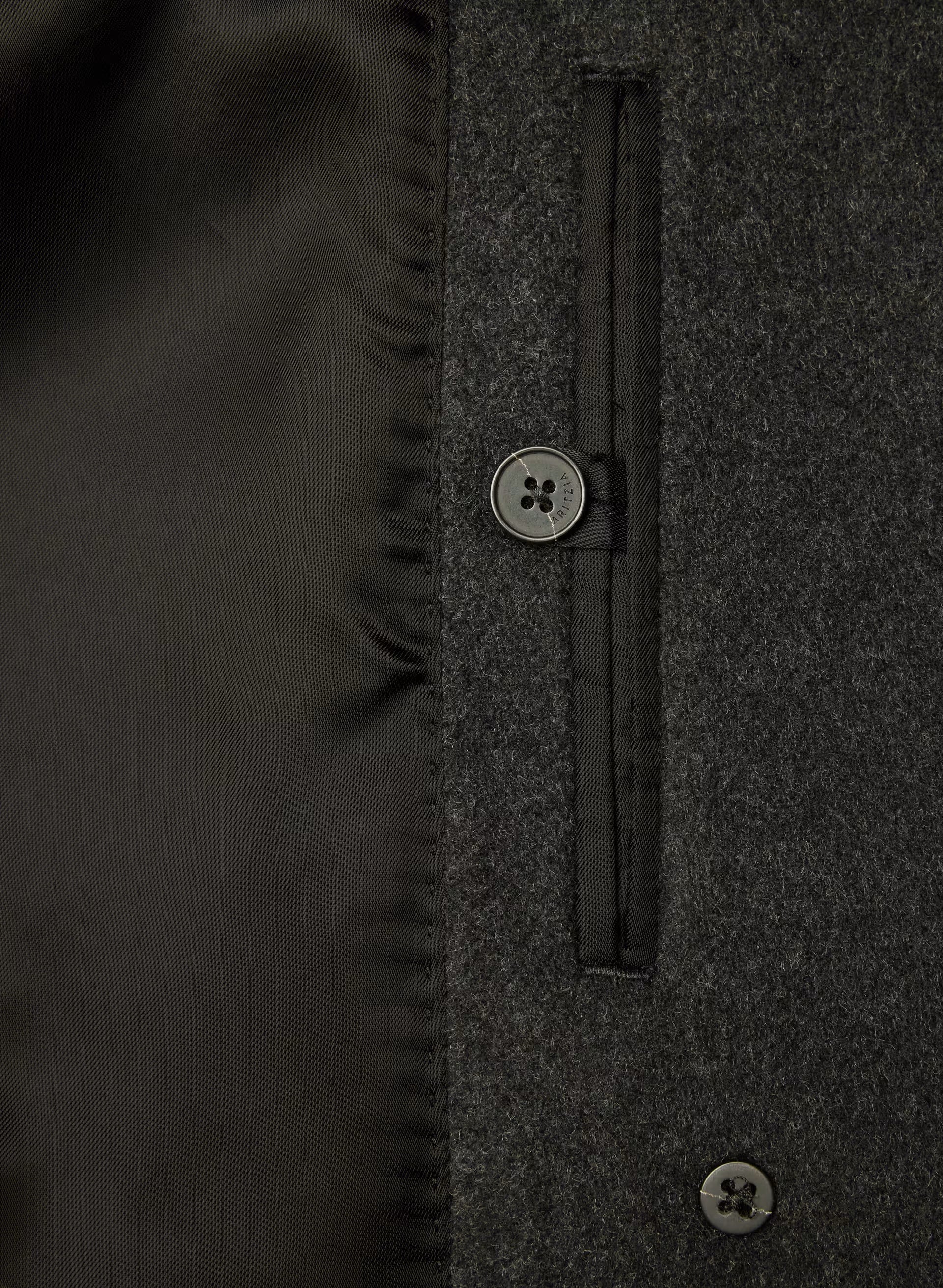 The Slouch™ Coat - Soft Wool Cashmere - HEATHER BLACK