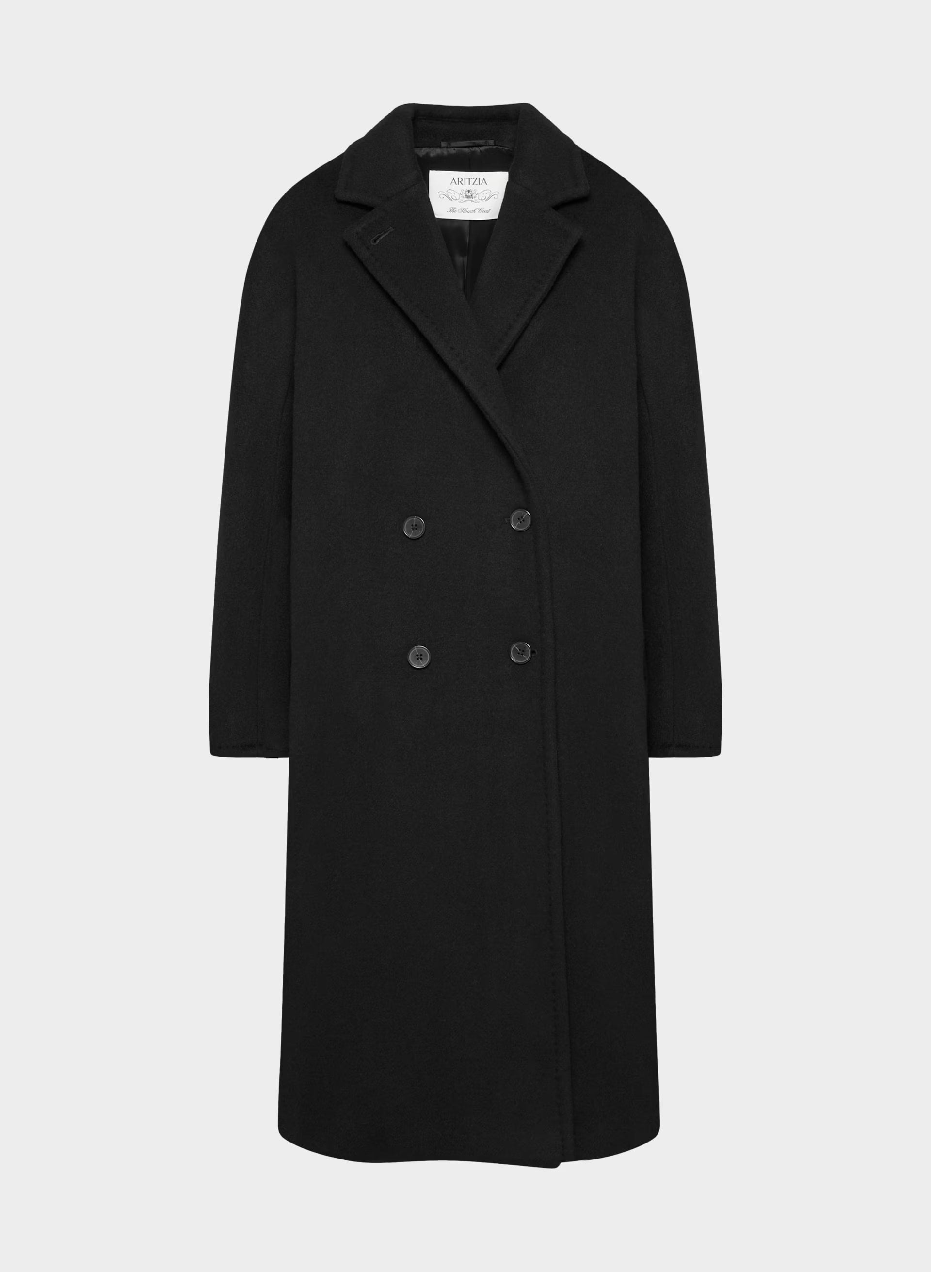 The Slouch™ Coat - Soft Wool Cashmere - BLACK