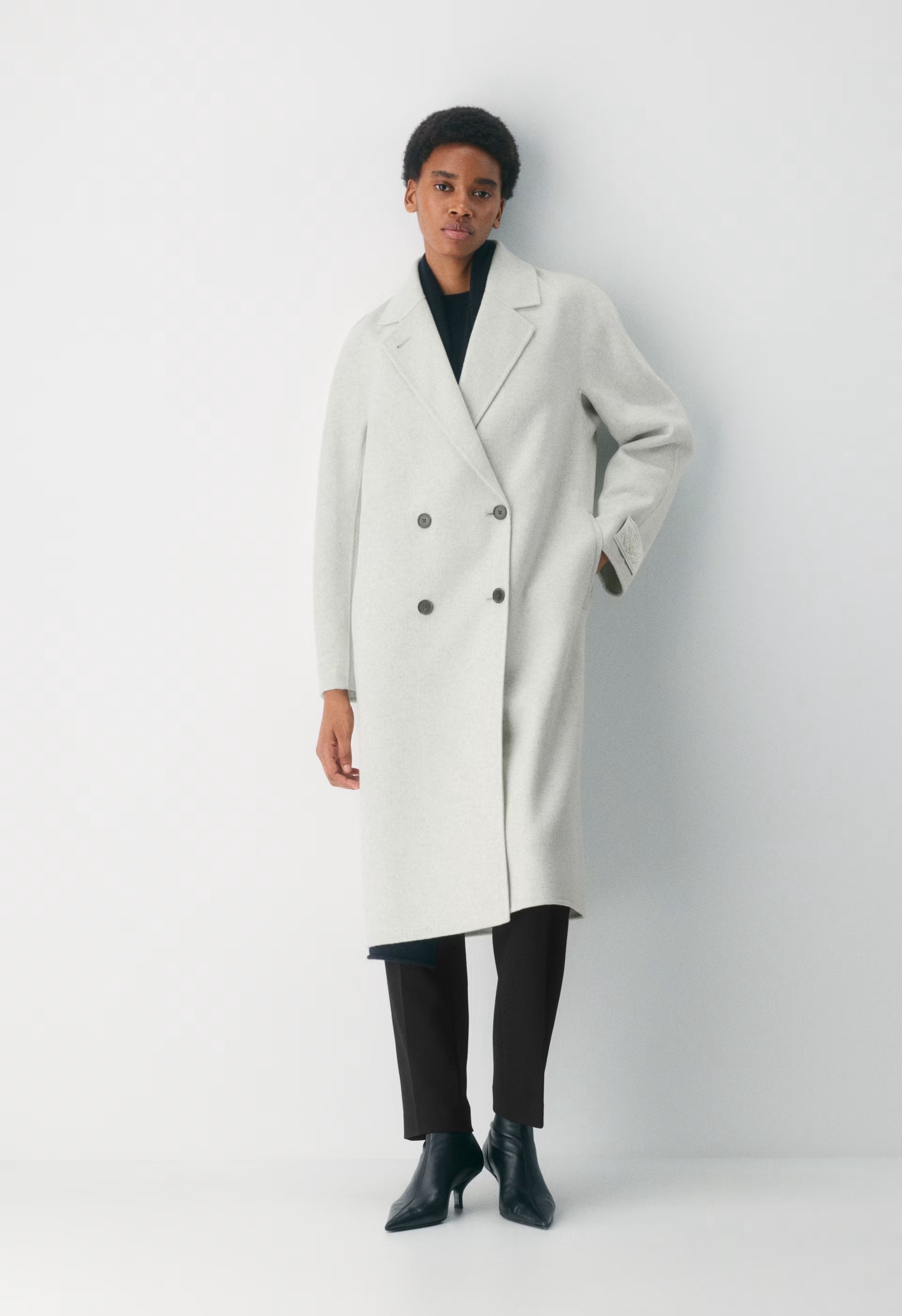 The Slouch™ Double-Faced Coat - Luxe (Re)Wool - HEATHER CARRARA GREY