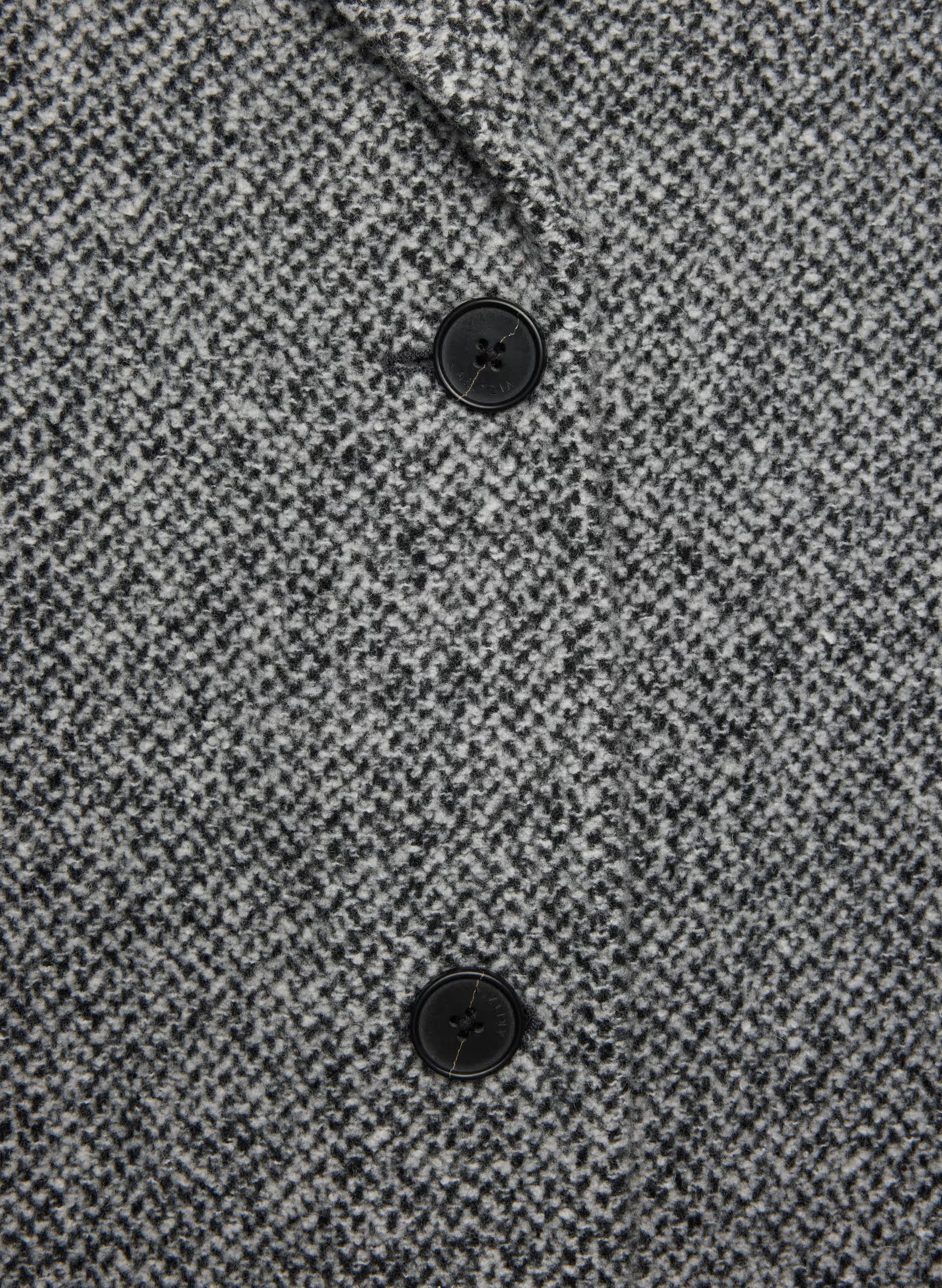 The Only Coat - Soft Wool Cashmere - SNOW TWEED BLK/WHITE