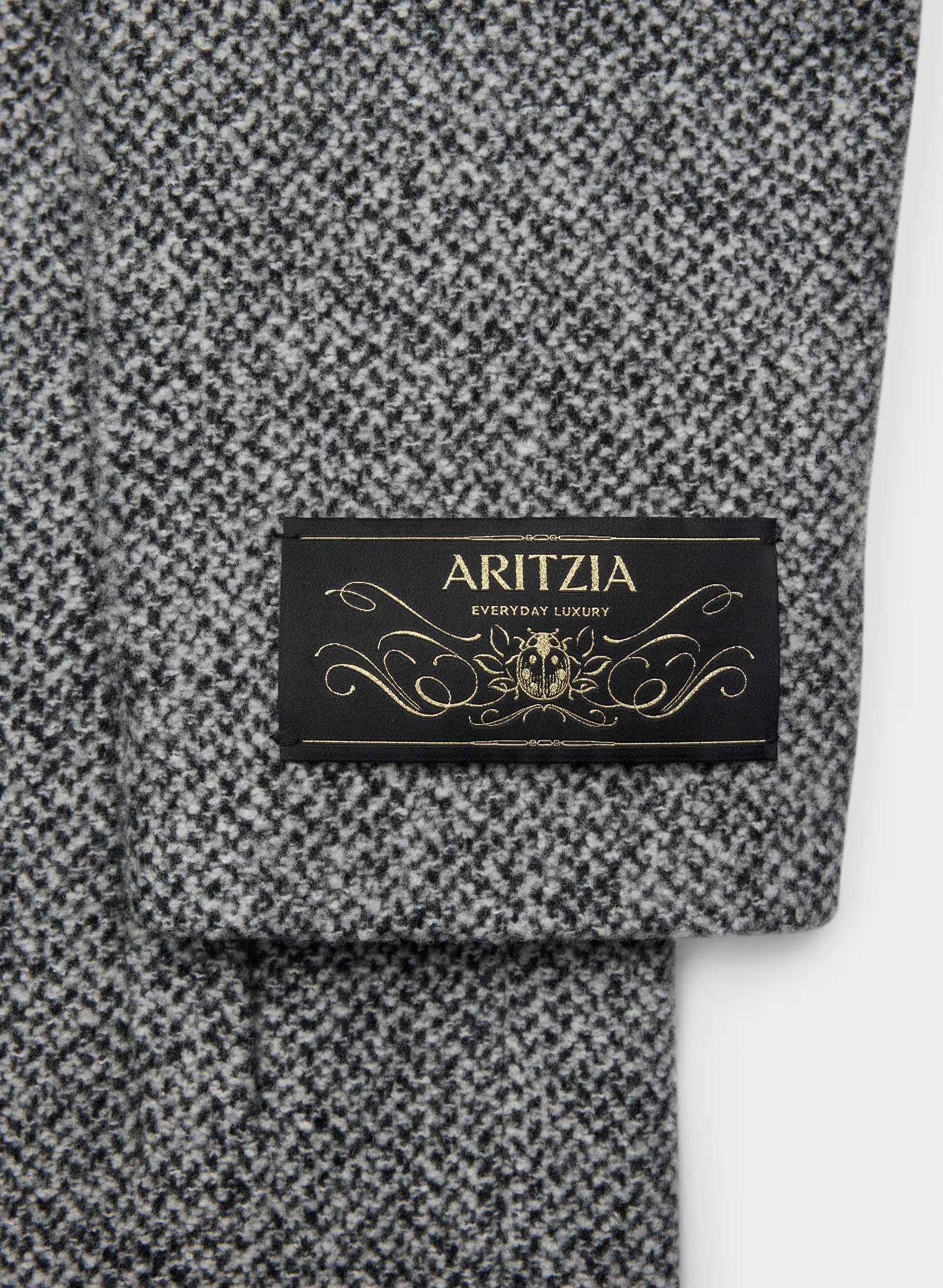 The Only Coat - Soft Wool Cashmere - SNOW TWEED BLK/WHITE