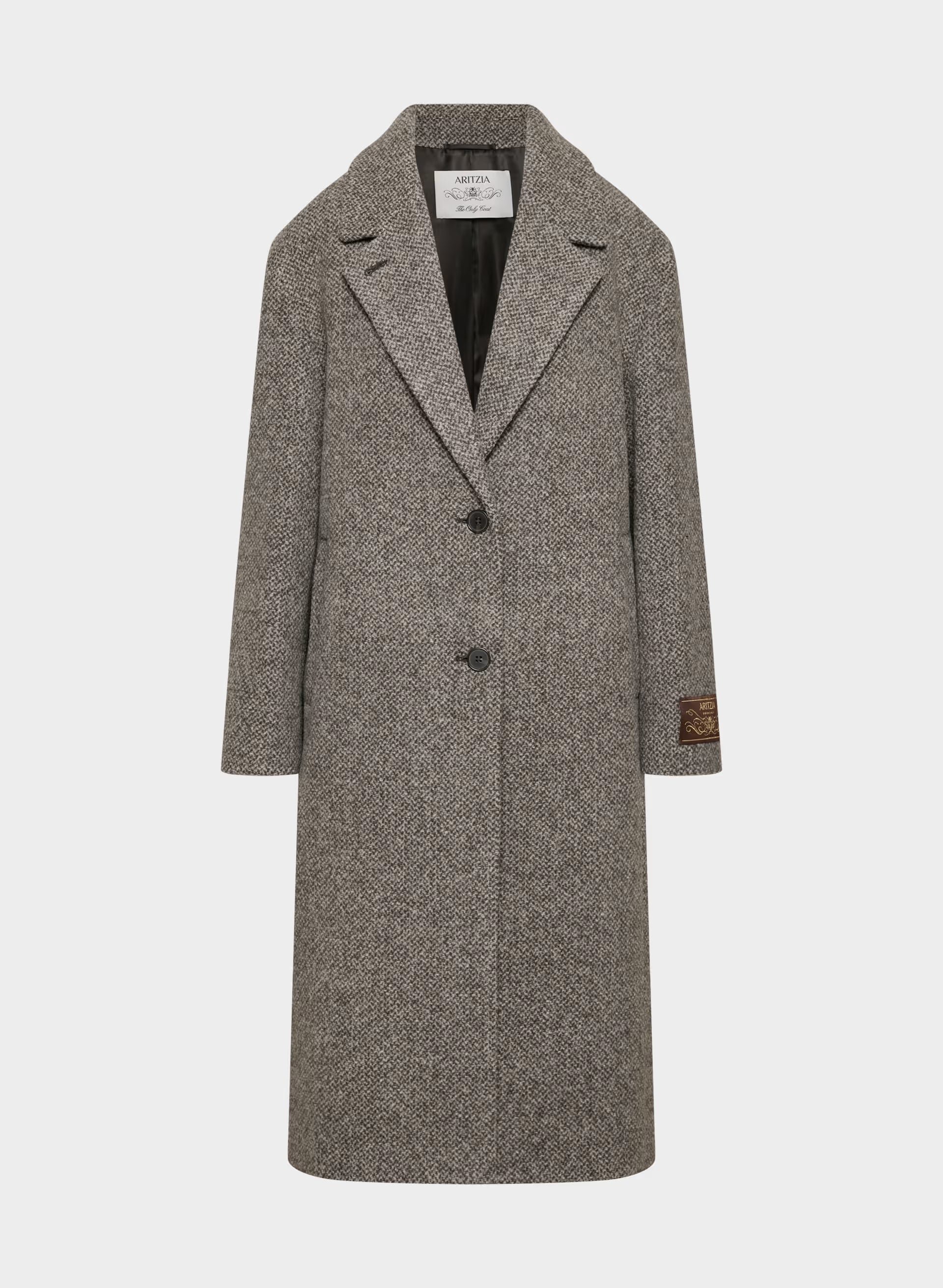 The Only Coat - Soft Wool Cashmere - SNOW TWEED R M BR/TP