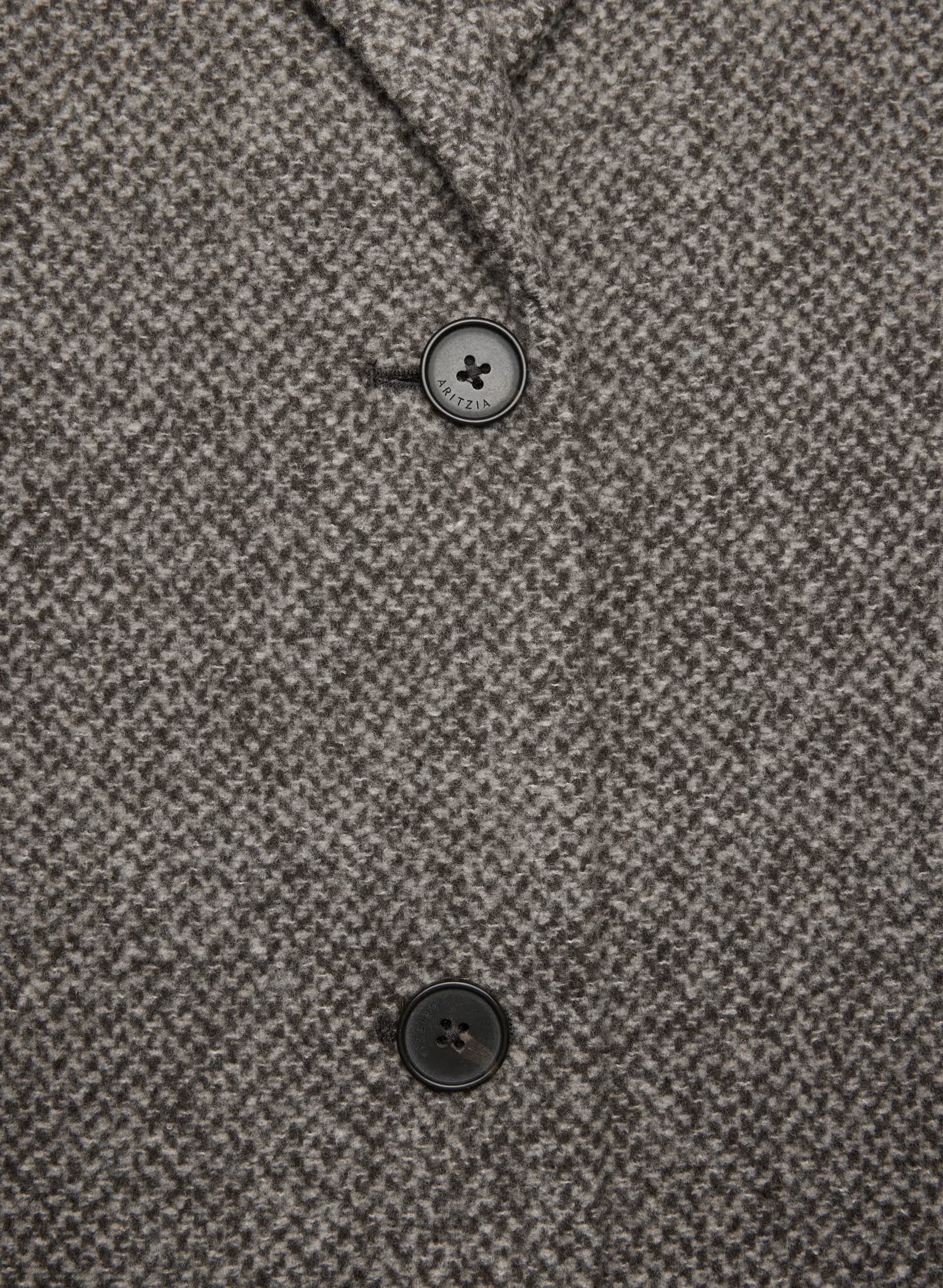 The Only Coat - Soft Wool Cashmere - SNOW TWEED R M BR/TP