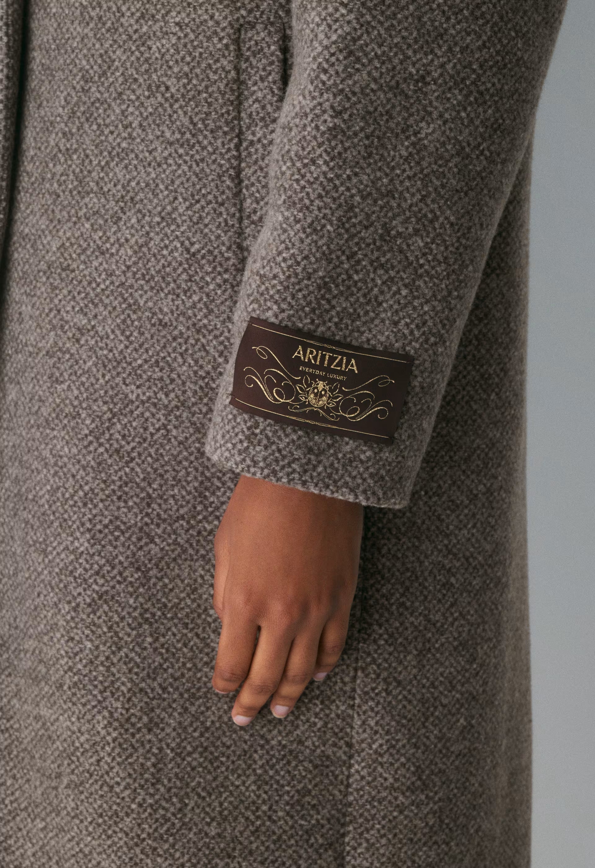 The Only Coat - Soft Wool Cashmere - SNOW TWEED R M BR/TP
