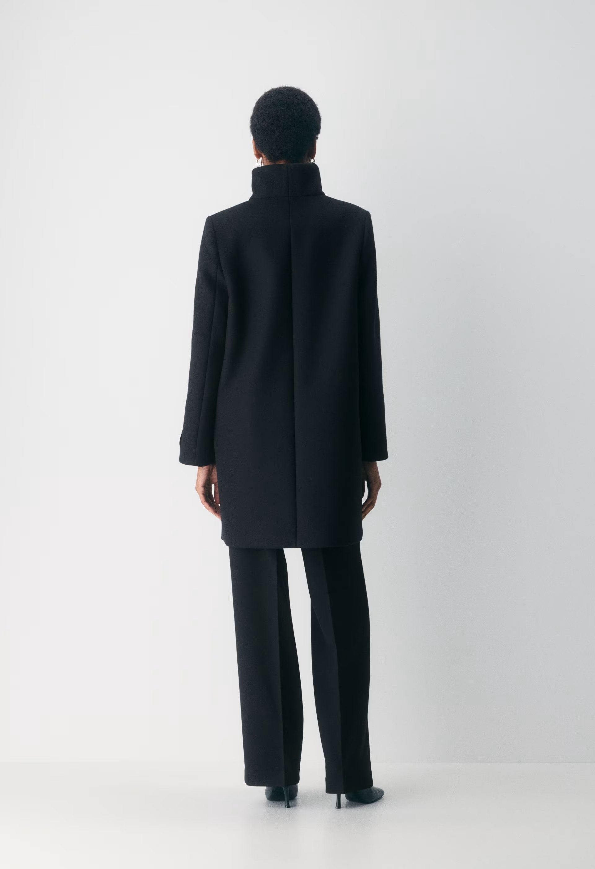 The Cocoon Coat - Luxe Wool Cashmere - BLACK