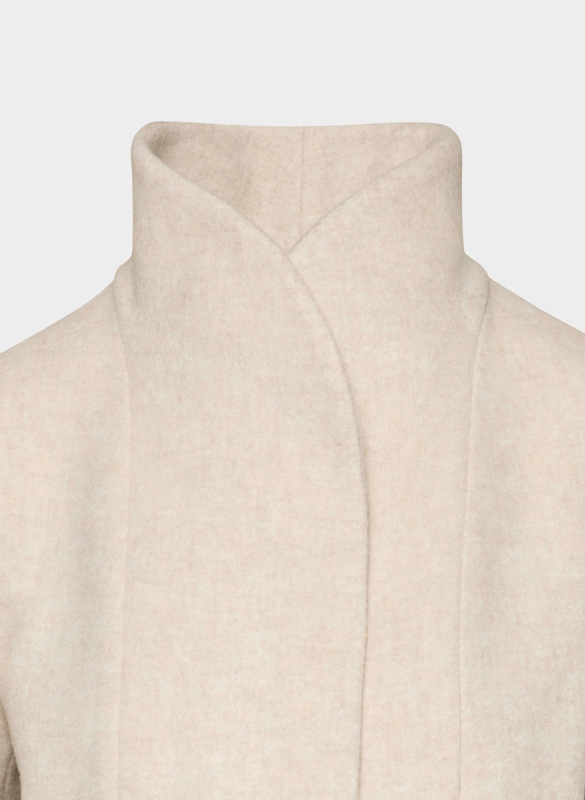 The Cocoon Coat - Luxe Wool Cashmere - HEATHER LIGHT OATMEAL