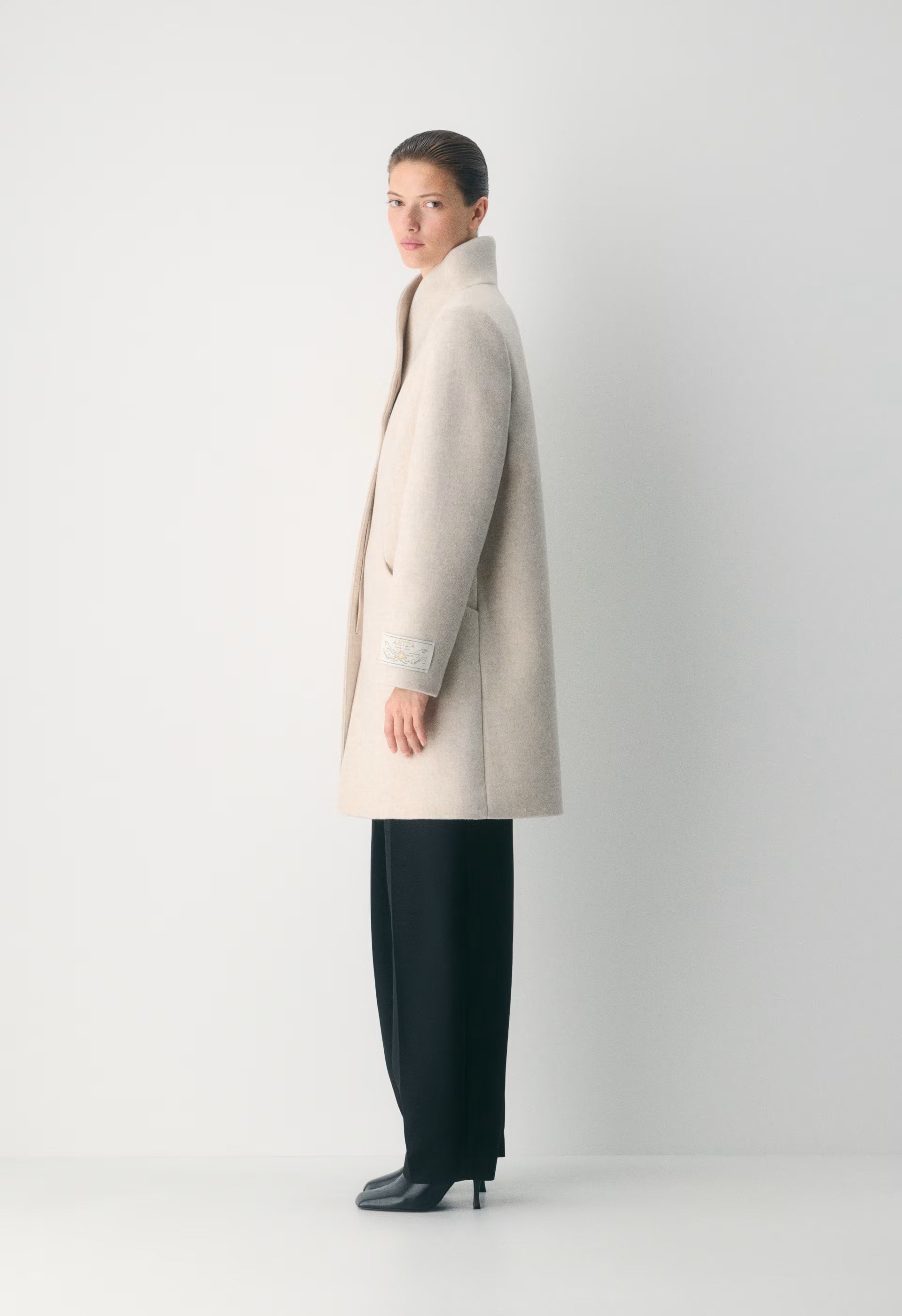 The Cocoon Coat - Luxe Wool Cashmere - HEATHER LIGHT OATMEAL
