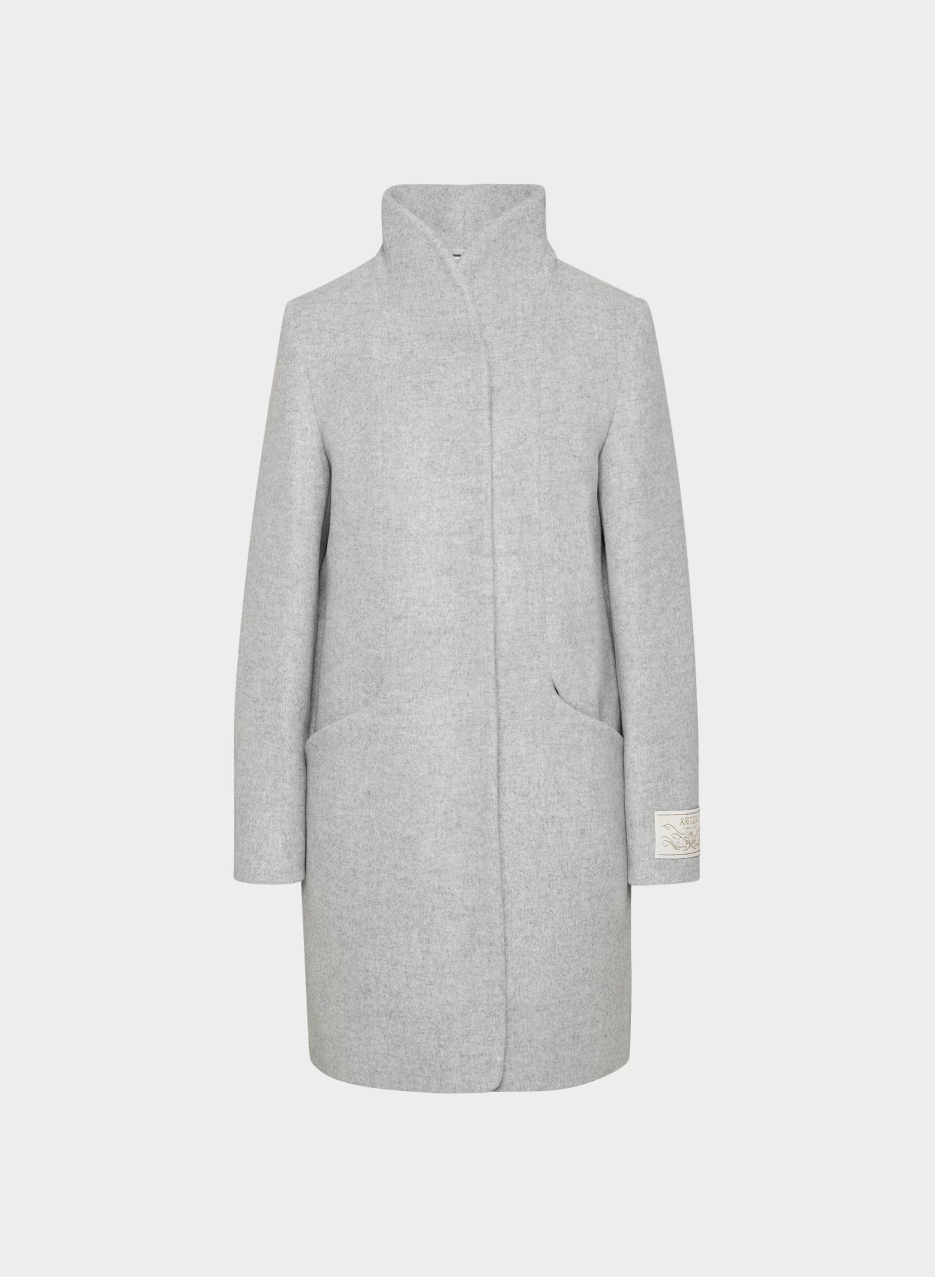 The Cocoon Coat - Luxe Wool Cashmere - HEATHER LIGHT GREY