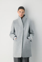 The Cocoon Coat - Luxe Wool Cashmere - HEATHER LIGHT GREY
