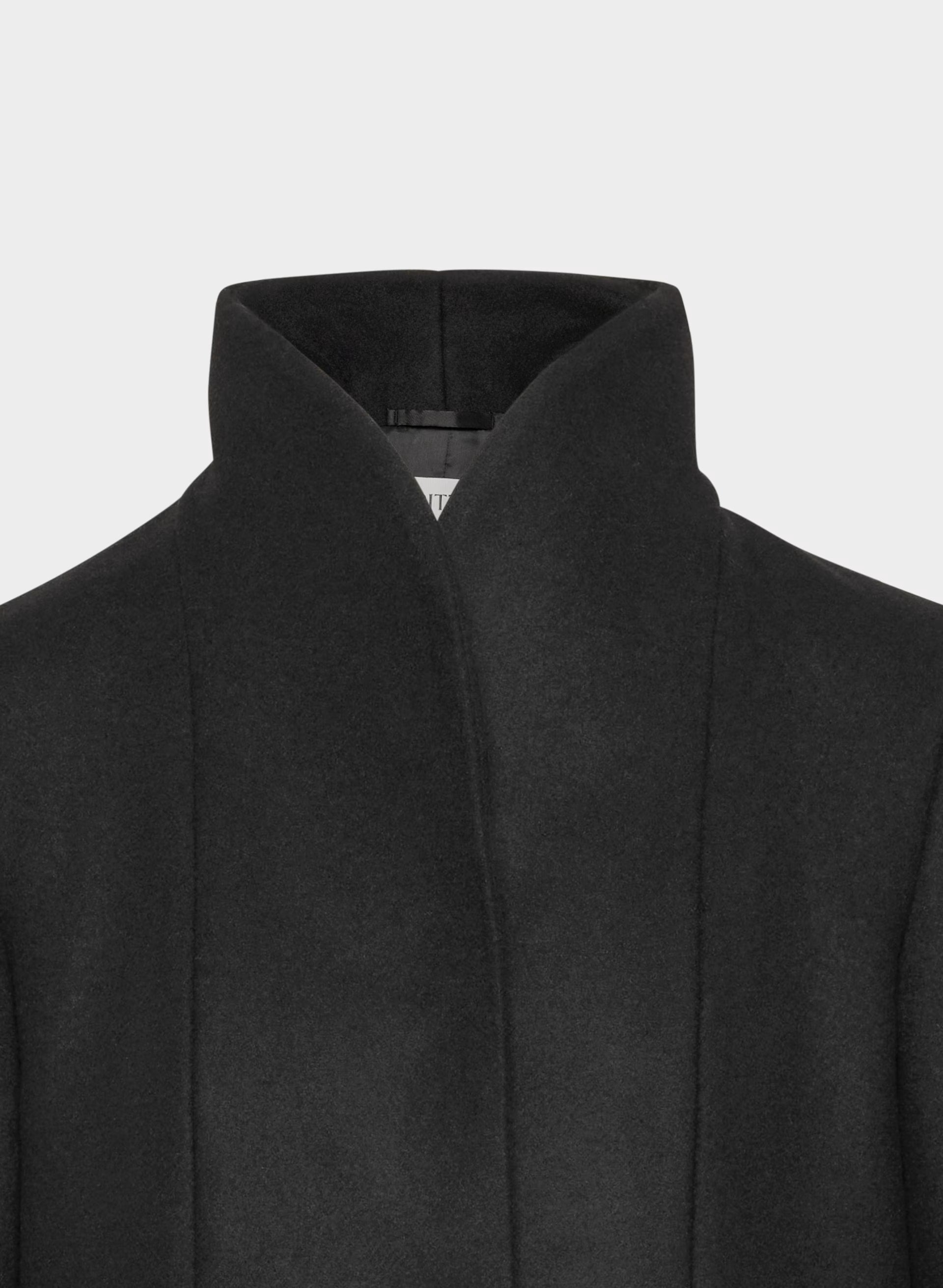 The Cocoon Long Coat - Luxe Wool Cashmere - BLACK