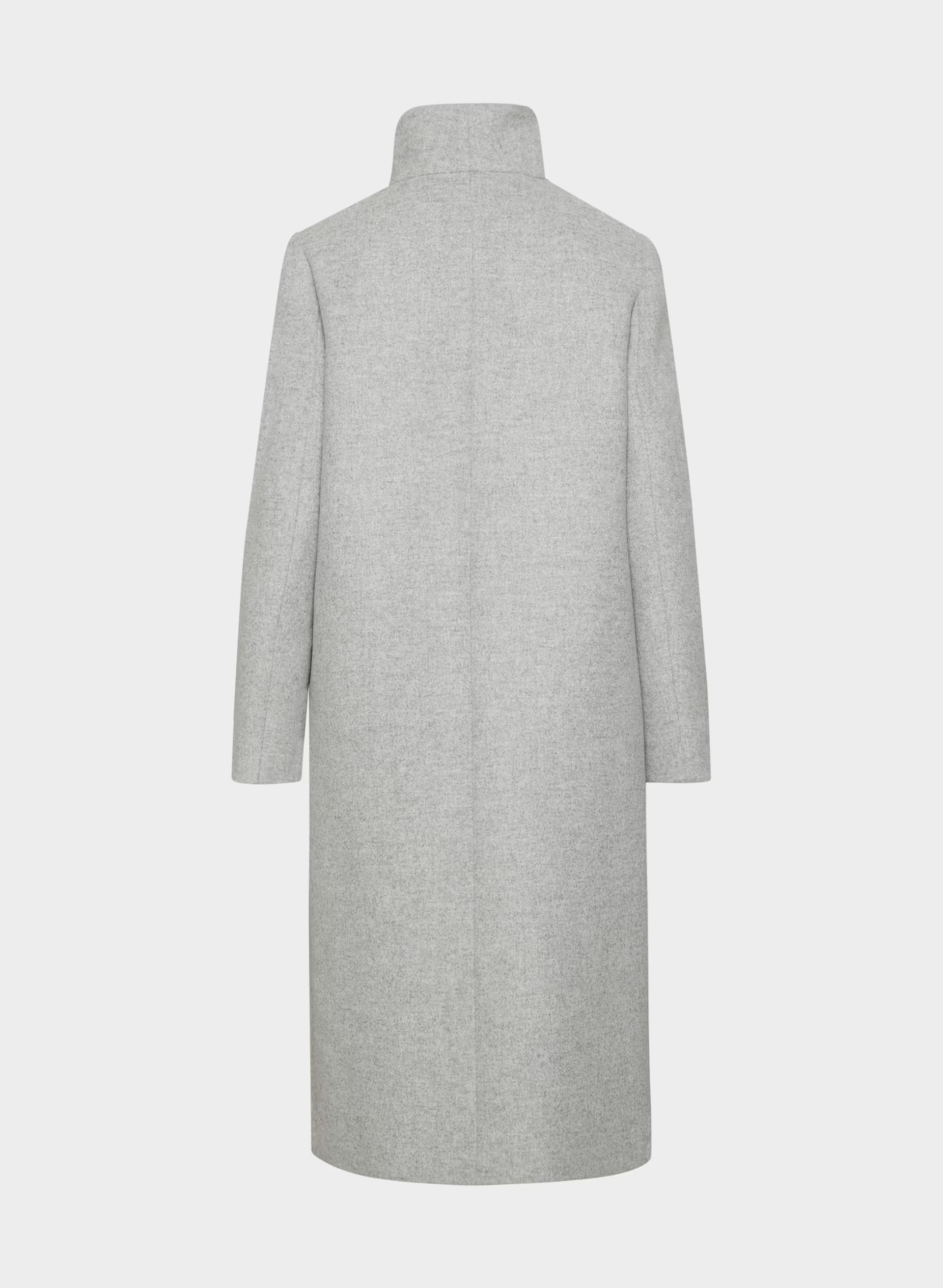 The Cocoon Long Coat - Luxe Wool Cashmere - HEATHER LIGHT GREY