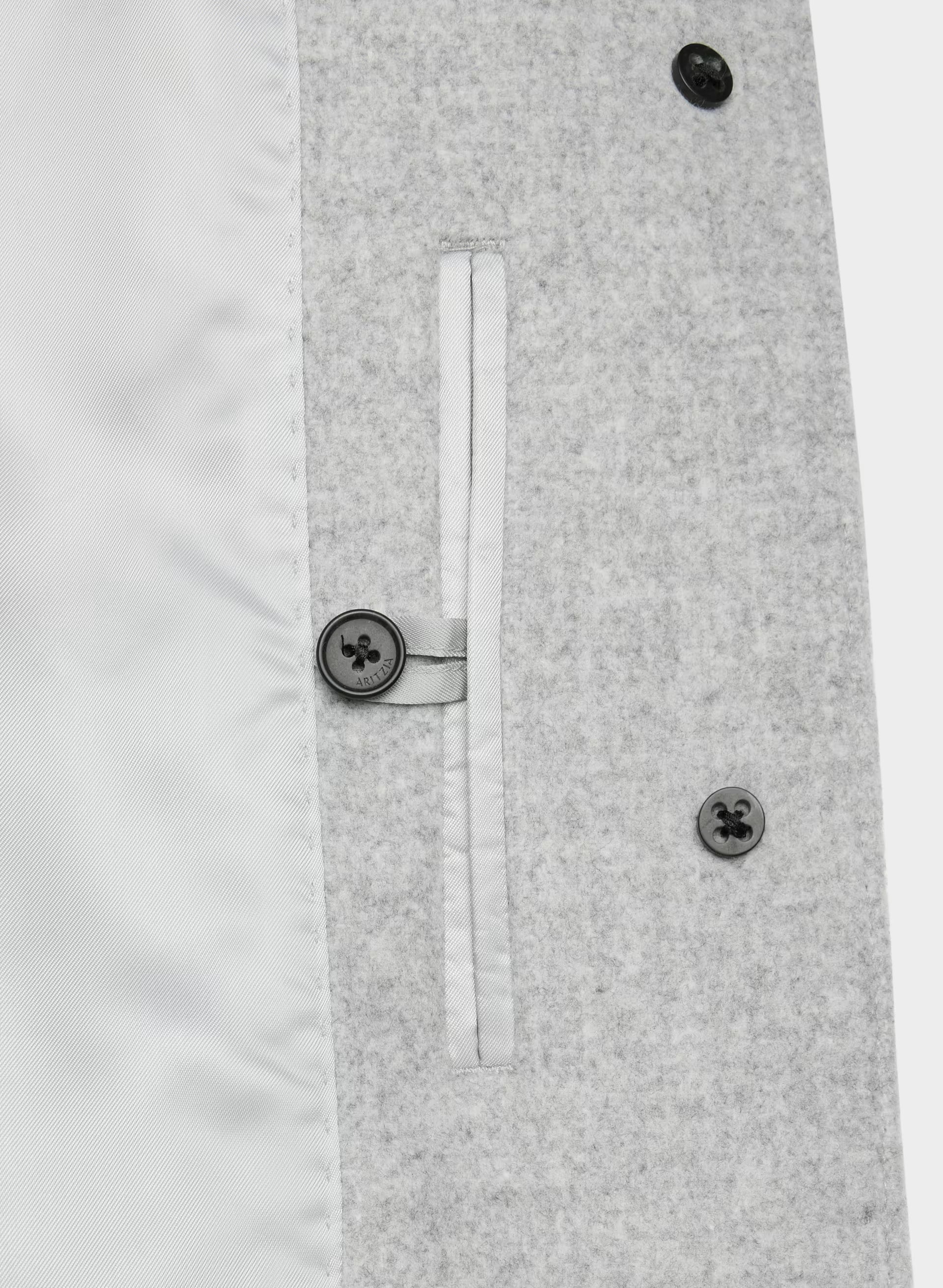 The Cocoon Long Coat - Luxe Wool Cashmere - HEATHER LIGHT GREY