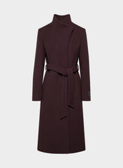 The Connor Long Coat - Soft Wool Cashmere - DARK BURGUNDY