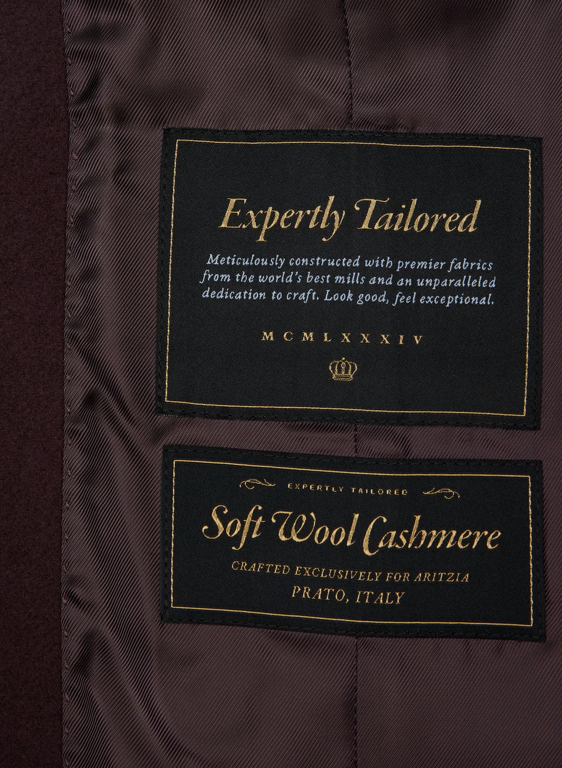 The Connor Long Coat - Soft Wool Cashmere - DARK BURGUNDY