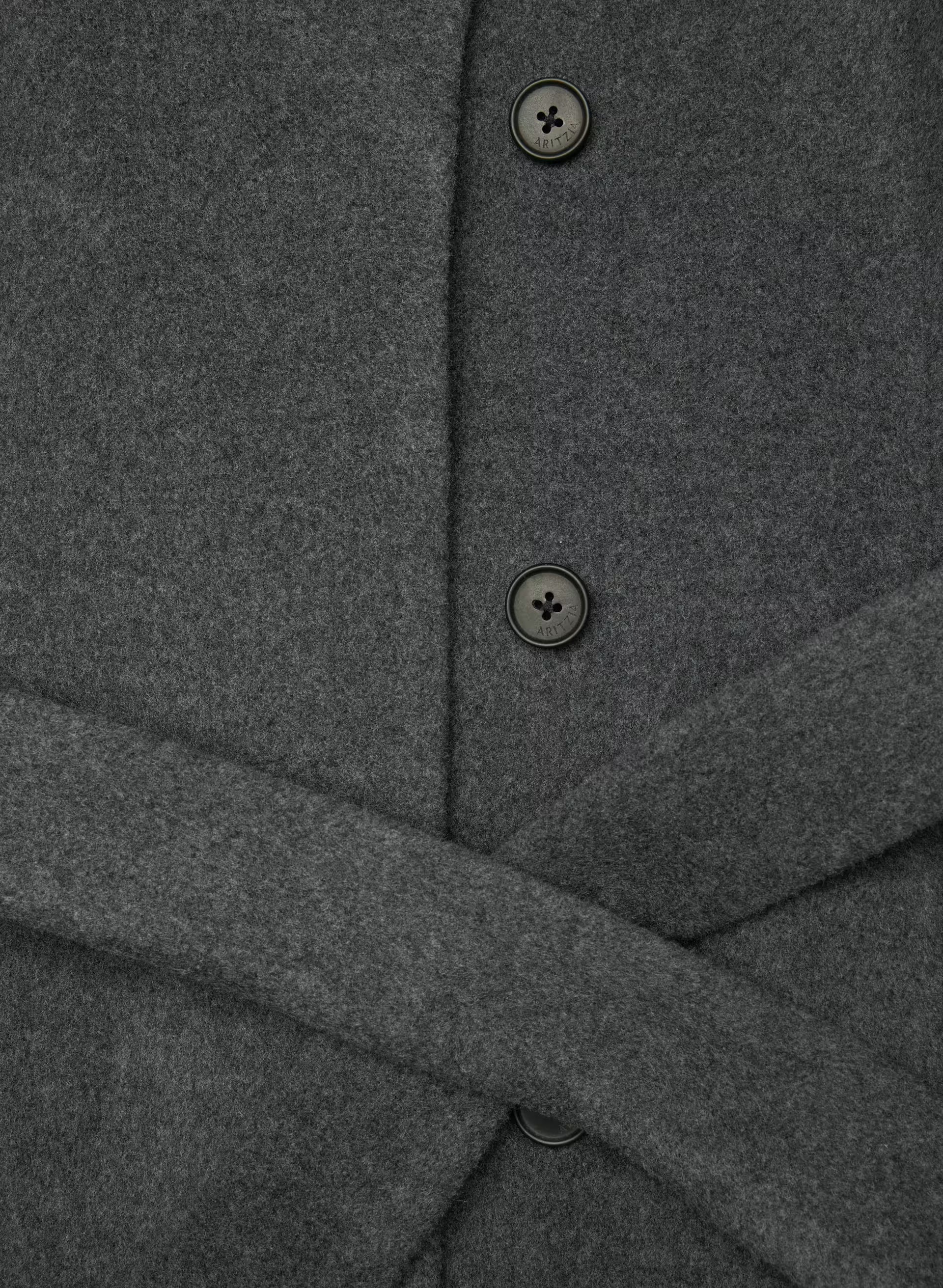 The Connor Long Coat - Soft Wool Cashmere - HEATHER CHARCOAL