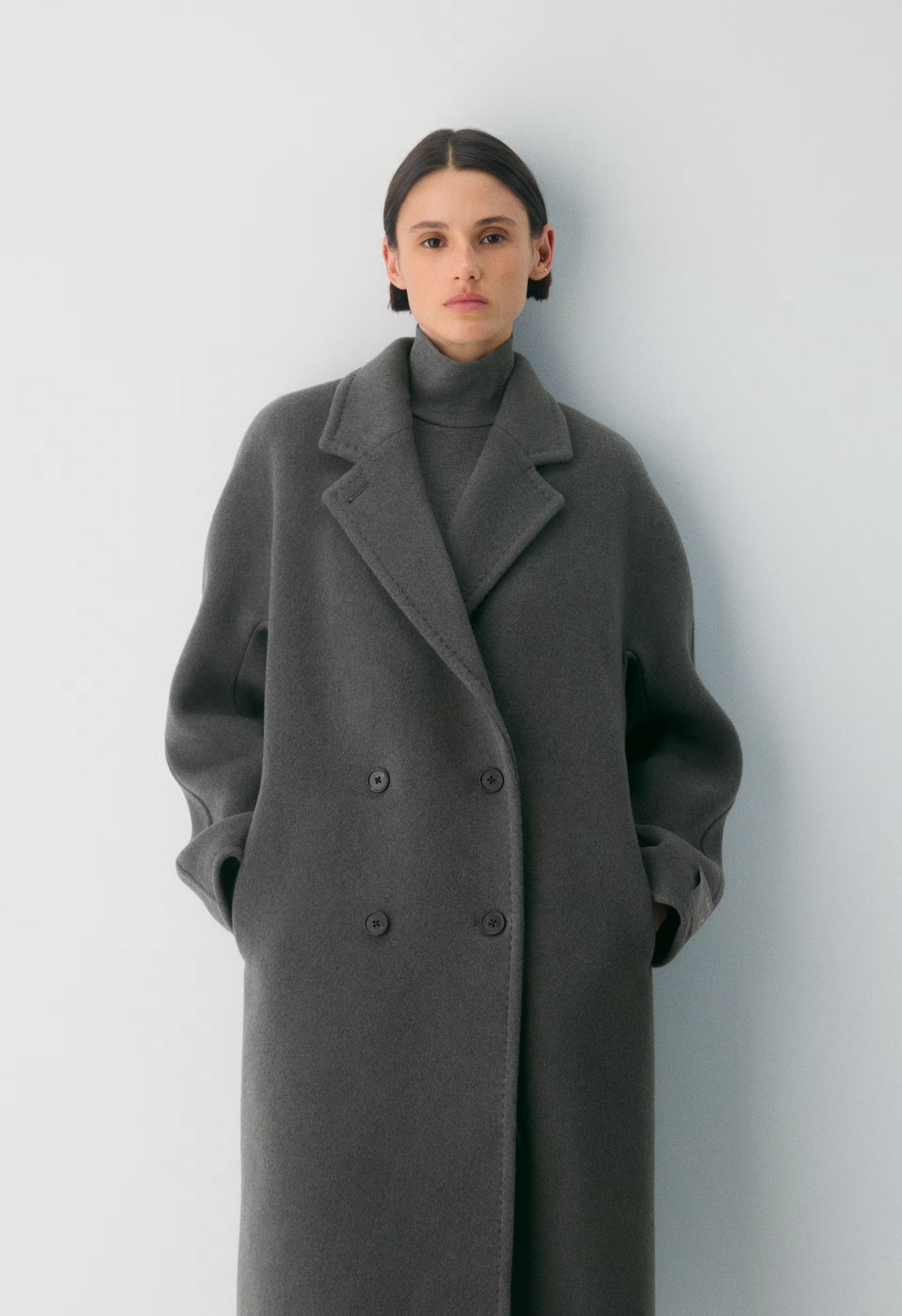 The Slouch™ Coat - Soft Wool Cashmere - HEATHER CHARCOAL