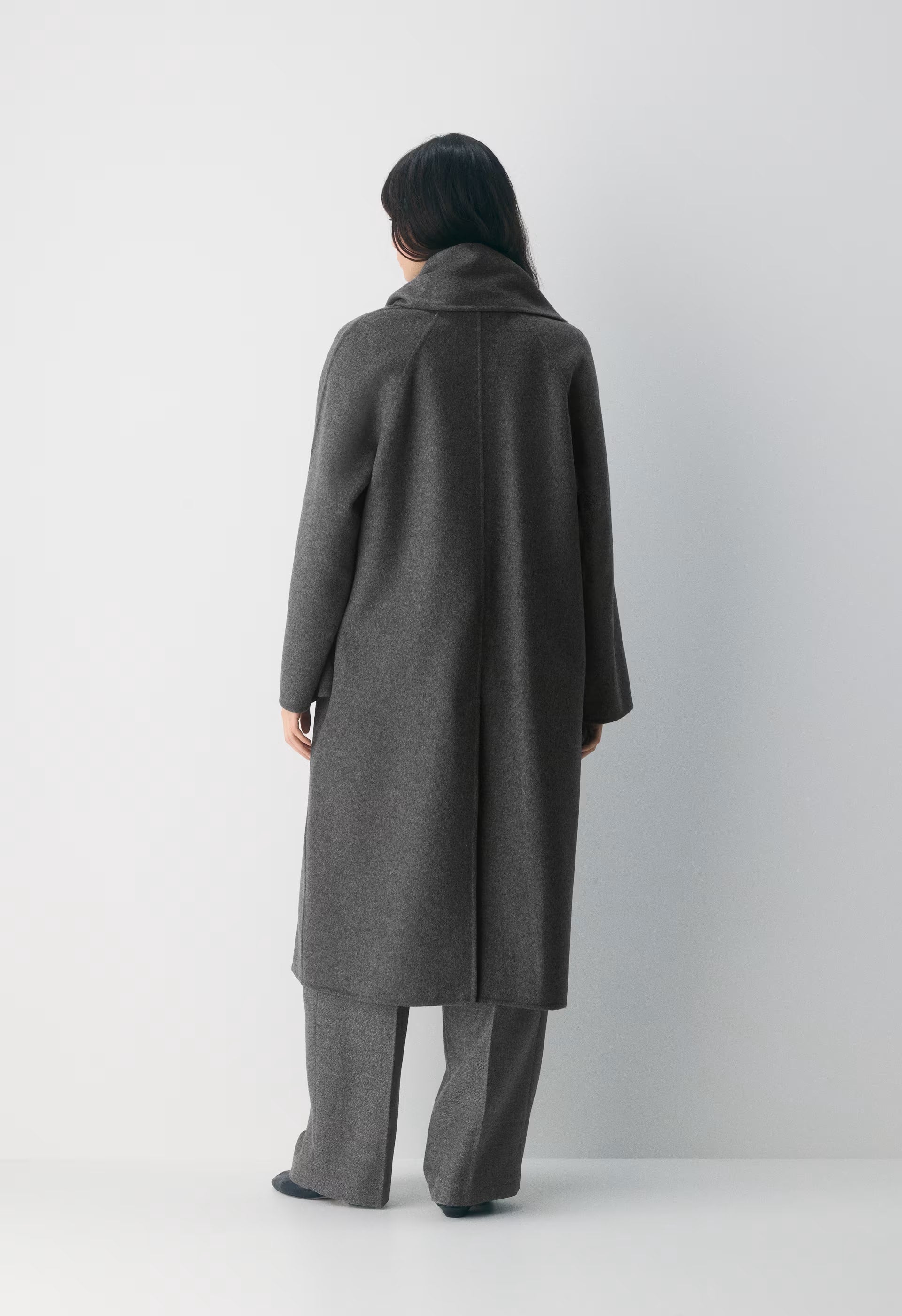 The Embrace Double-Faced Coat - Luxe (Re)Wool - HEATHER CHARCOAL