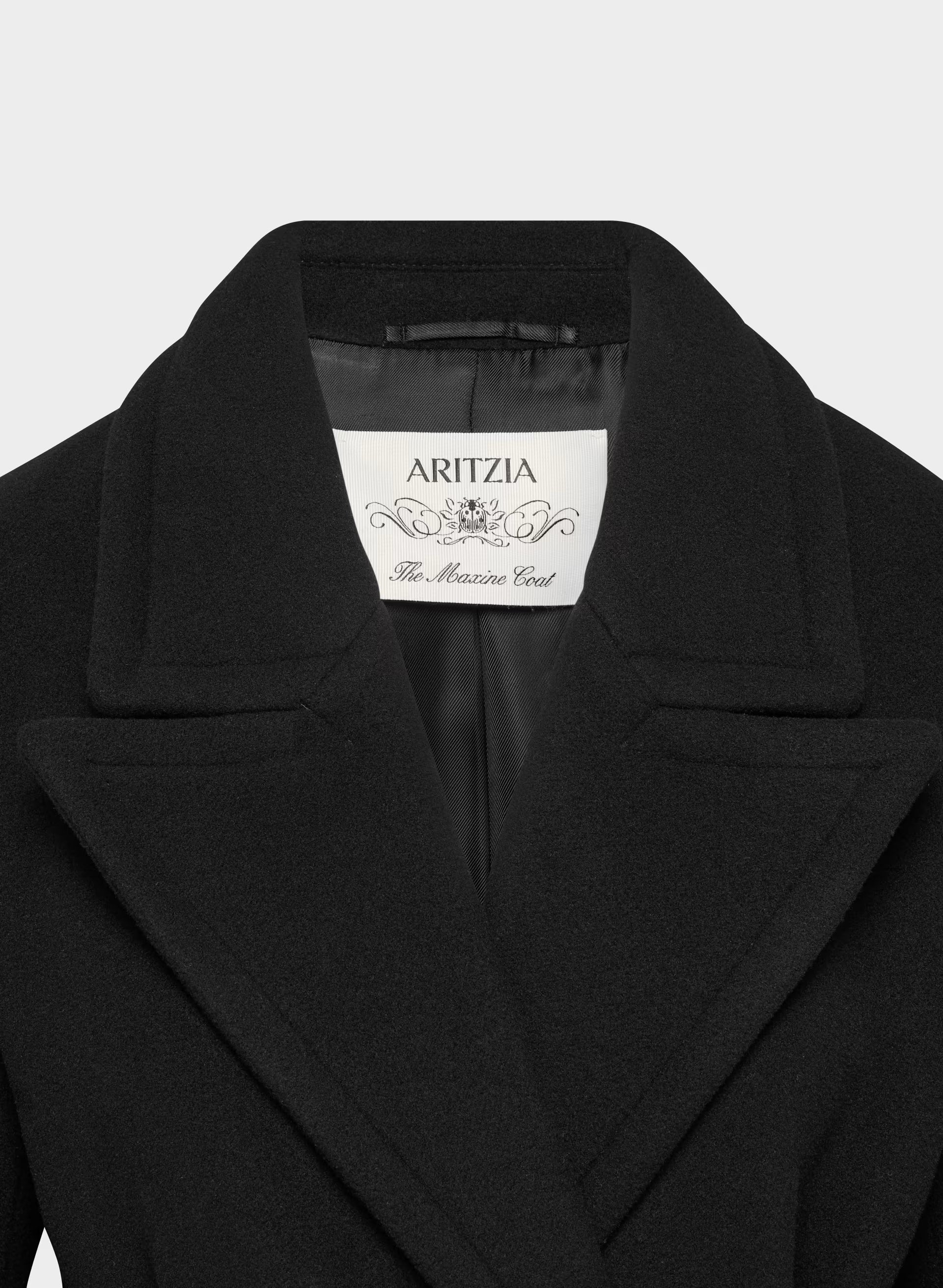 The Maxine Coat - Soft Wool Cashmere - BLACK