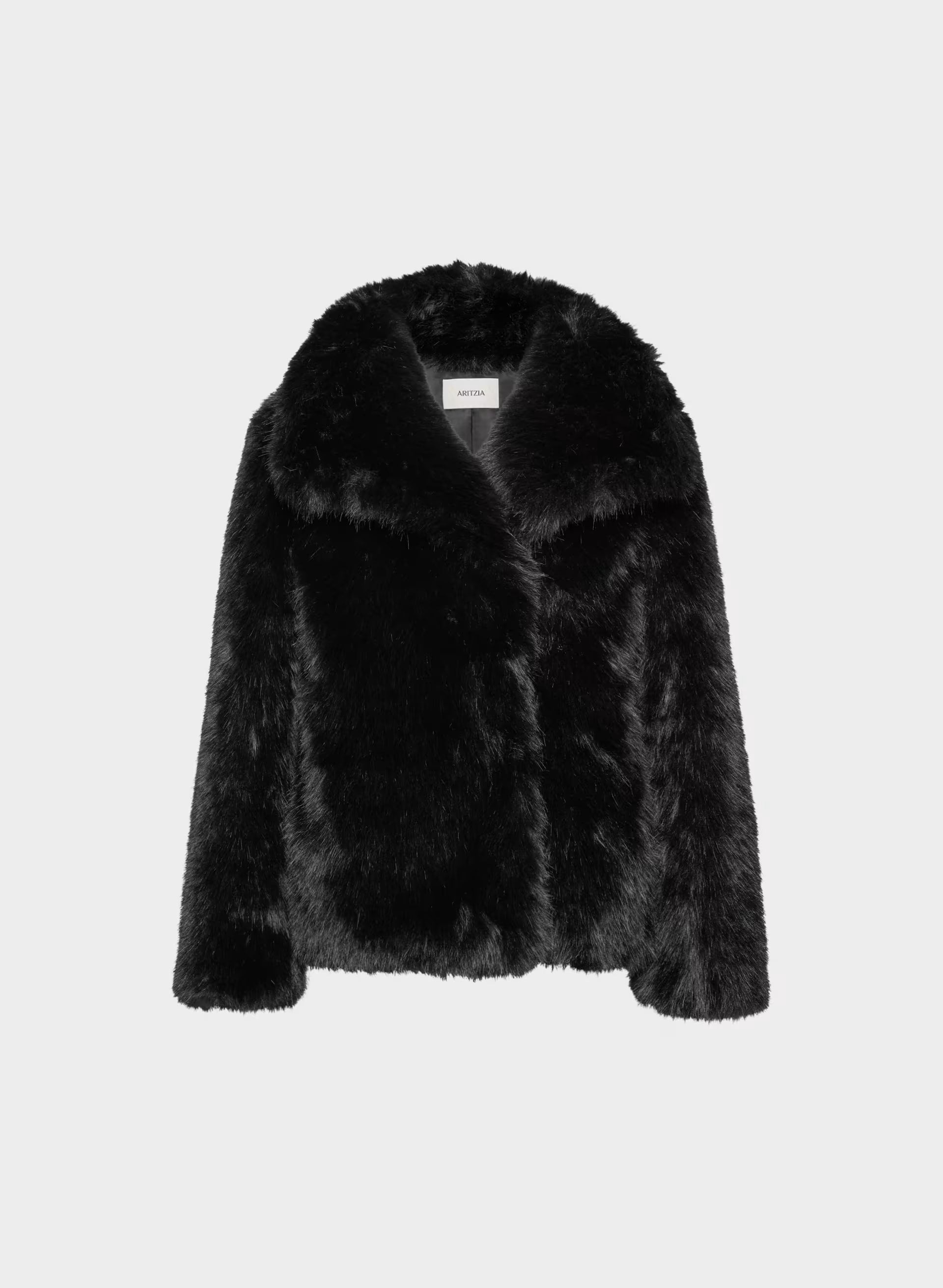 St. Moritz Coat - Arctic Faux Fur - BLACK