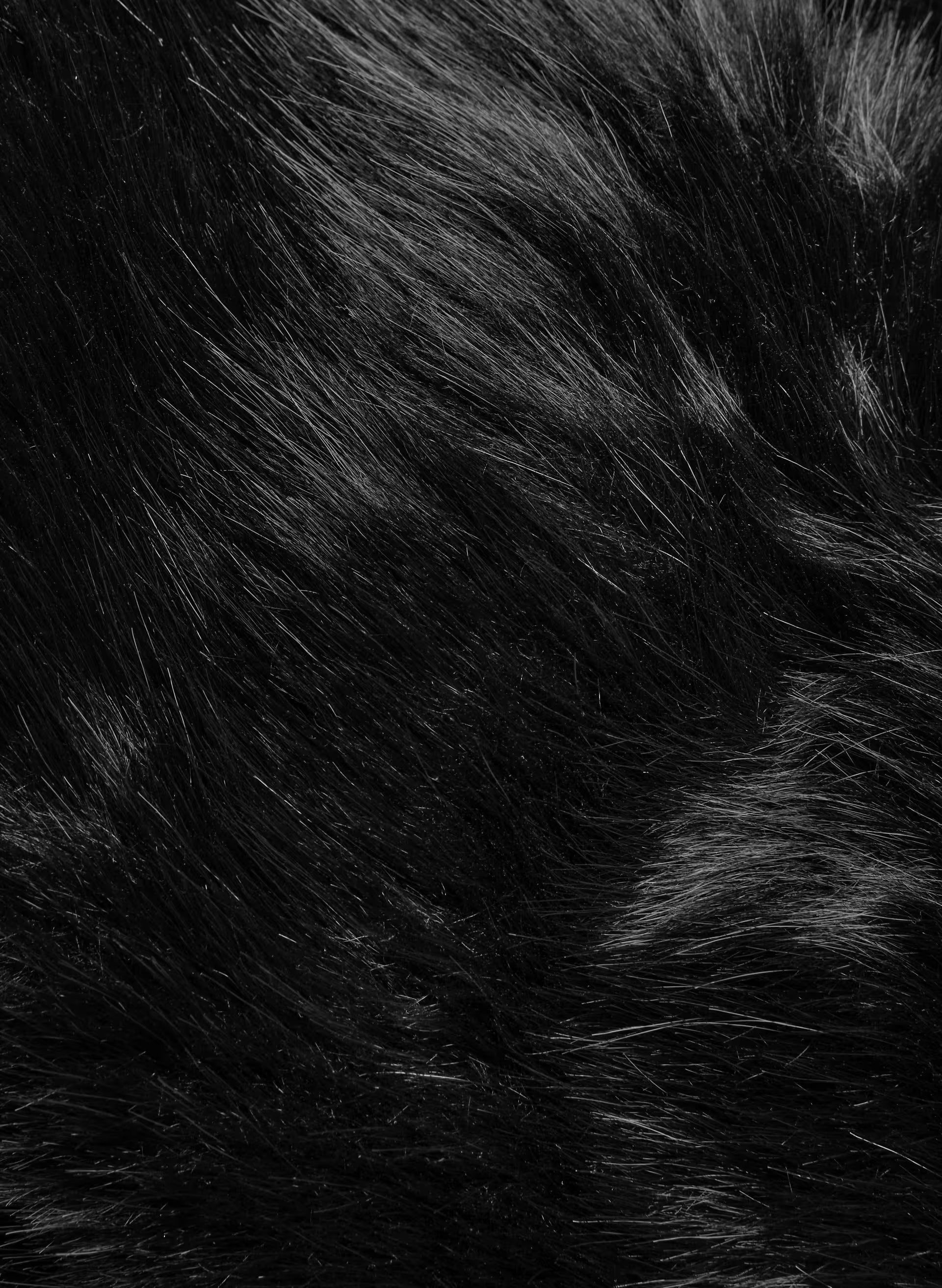 St. Moritz Coat - Arctic Faux Fur - BLACK